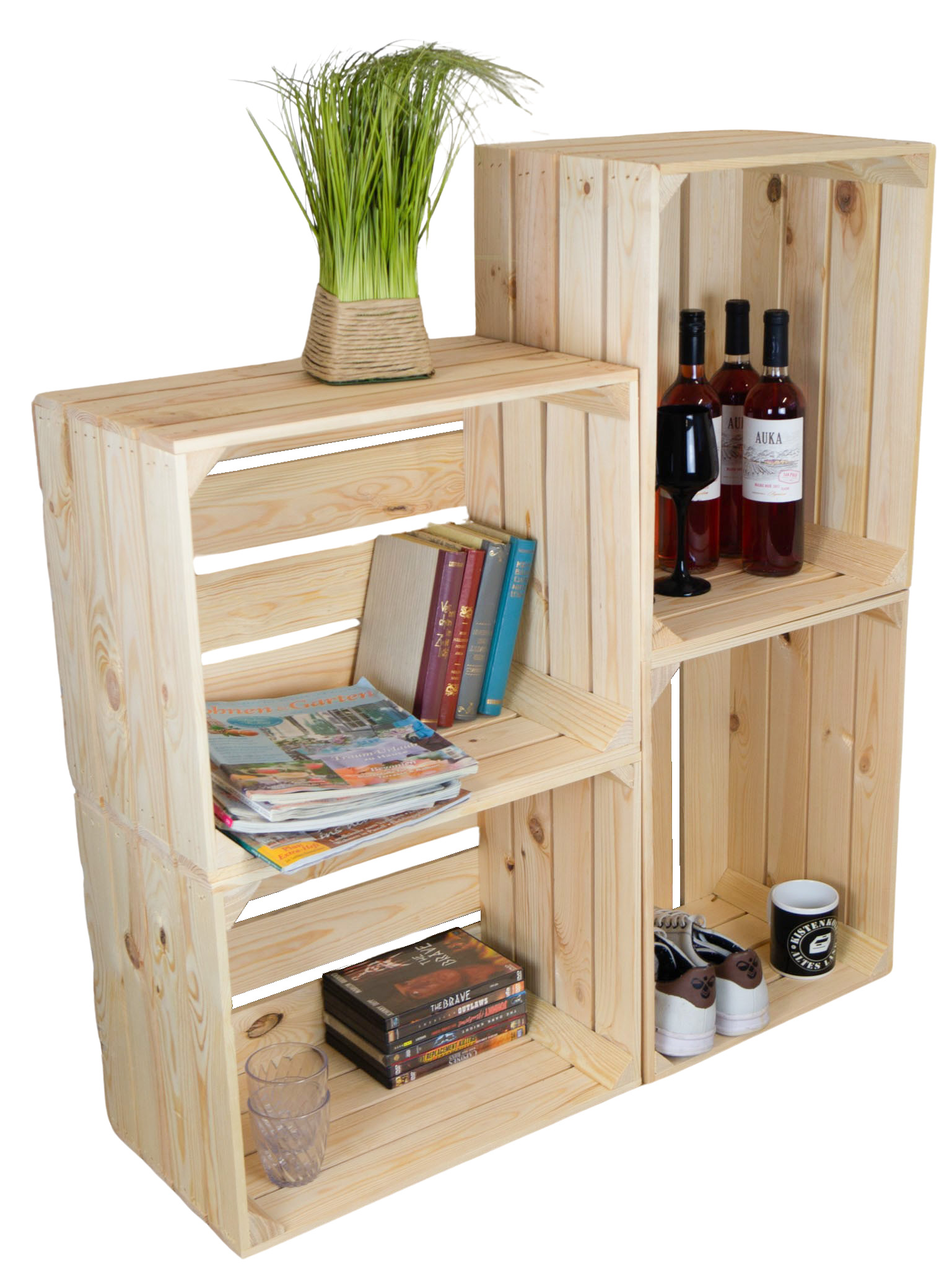 Holzkiste Johanna neu Natur 50x40x30cm