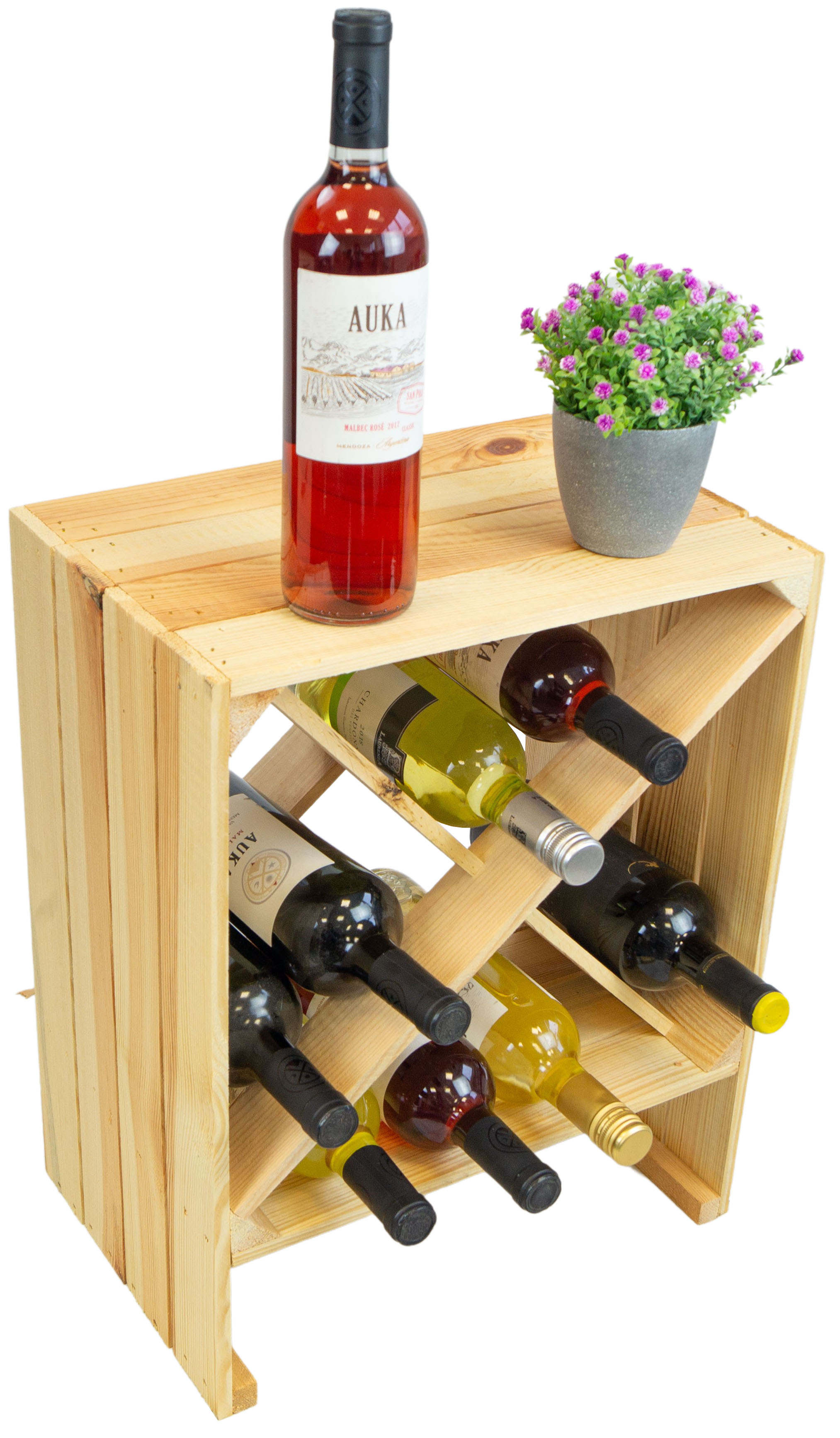 Weinregal "X" natur zur Flaschenlagerung weiß 50x40x27cm" Weinregal "X" natur zur Flaschenlagerung weiß 50x40x27cm"