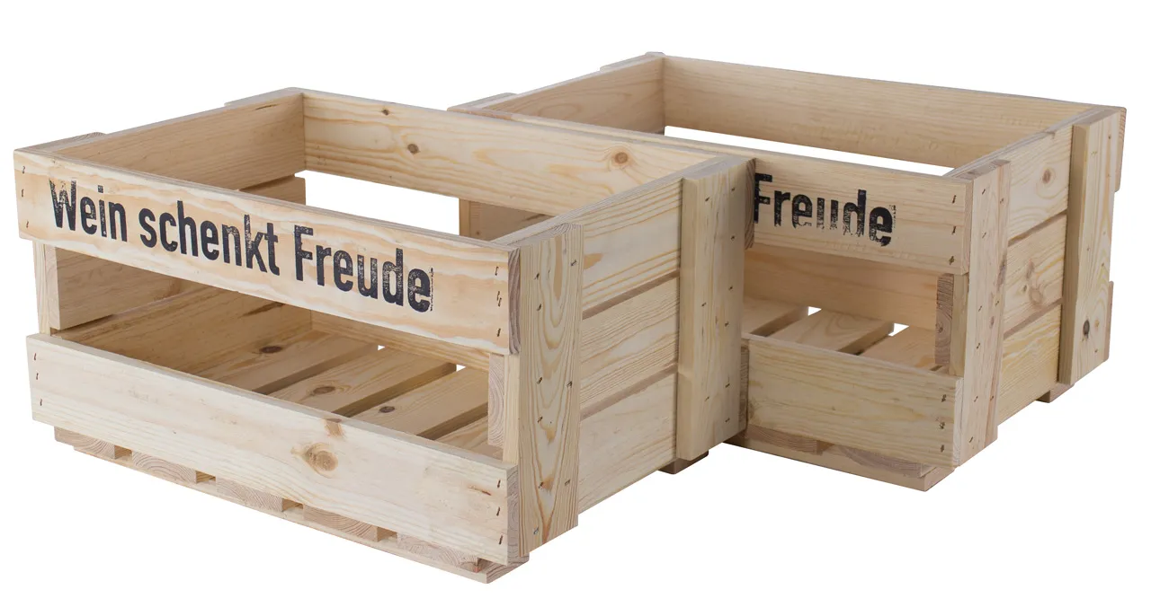 Neue Weinkiste - Wein schenkt Freude 46x30,5x24cm