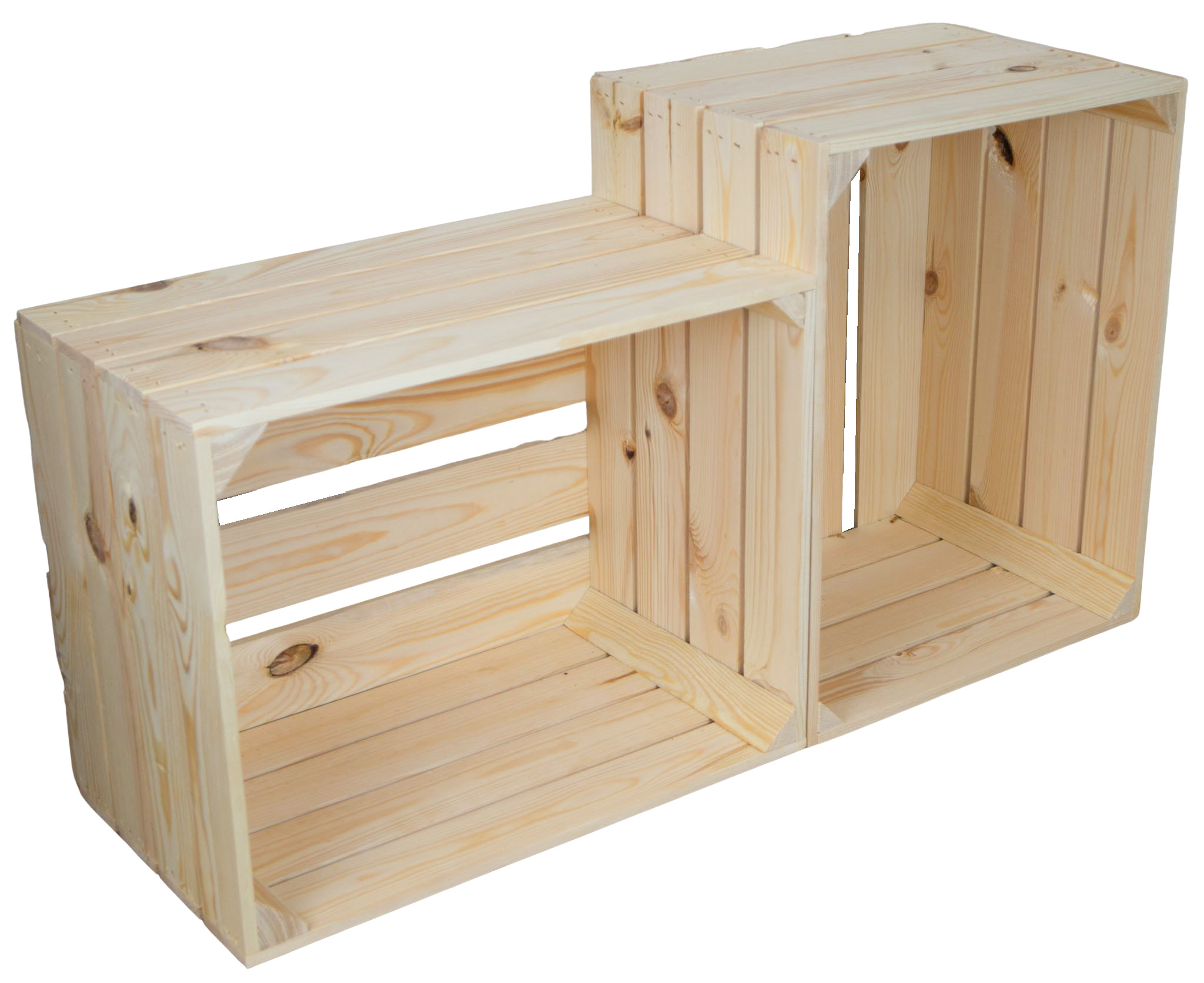 Holzkiste Johanna neu Natur 50x40x30cm