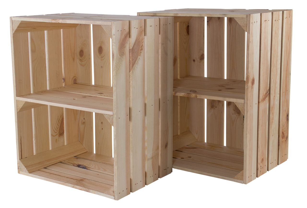 4x Kiste für Schuh-und Bücherregal "quer" 50x40x30cm