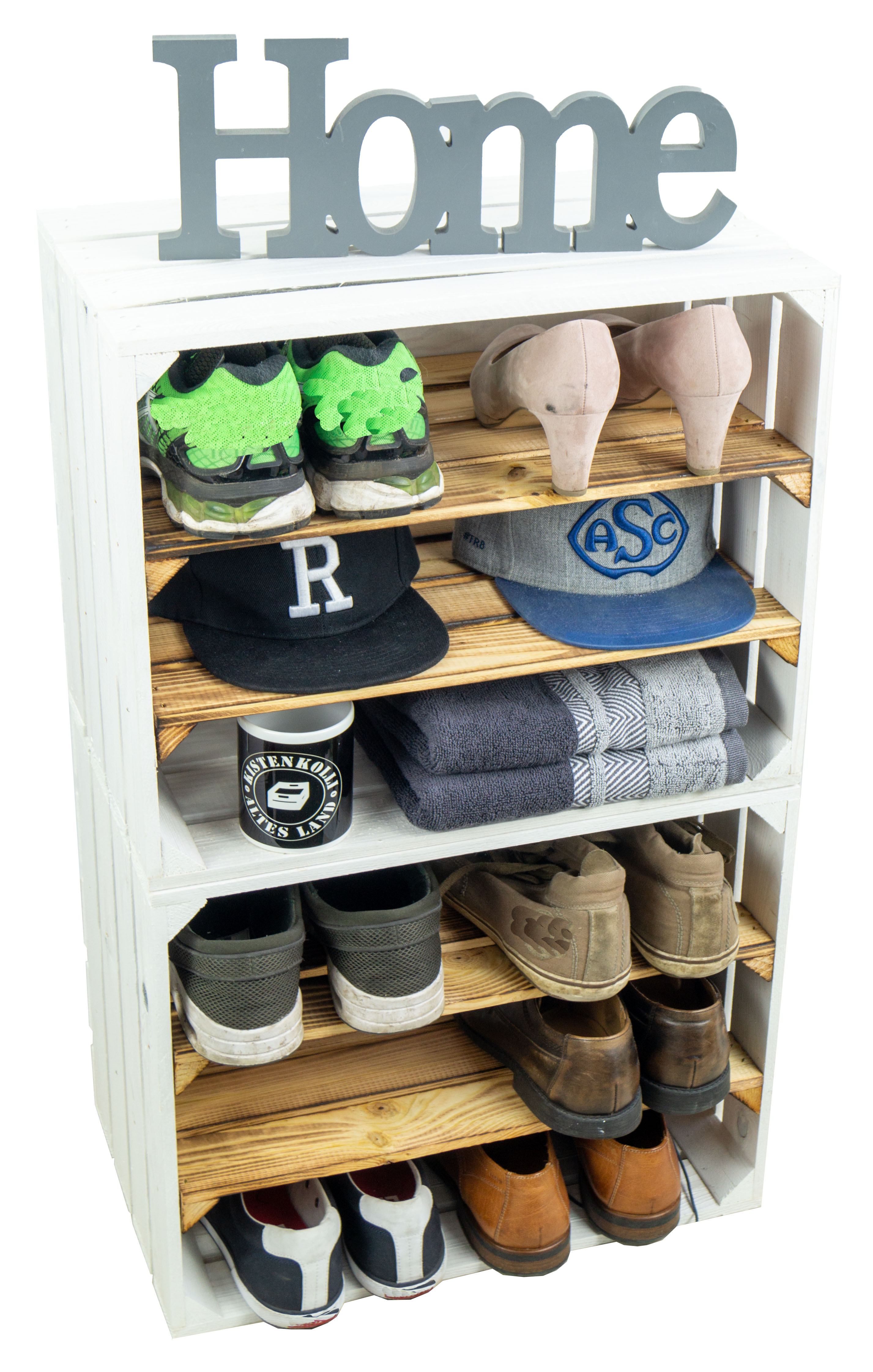 Regalkiste WEIß "Johanna" doppelt geflammt LÄNGS Regalkiste WEIß "Johanna" doppelt geflammt LÄNGS