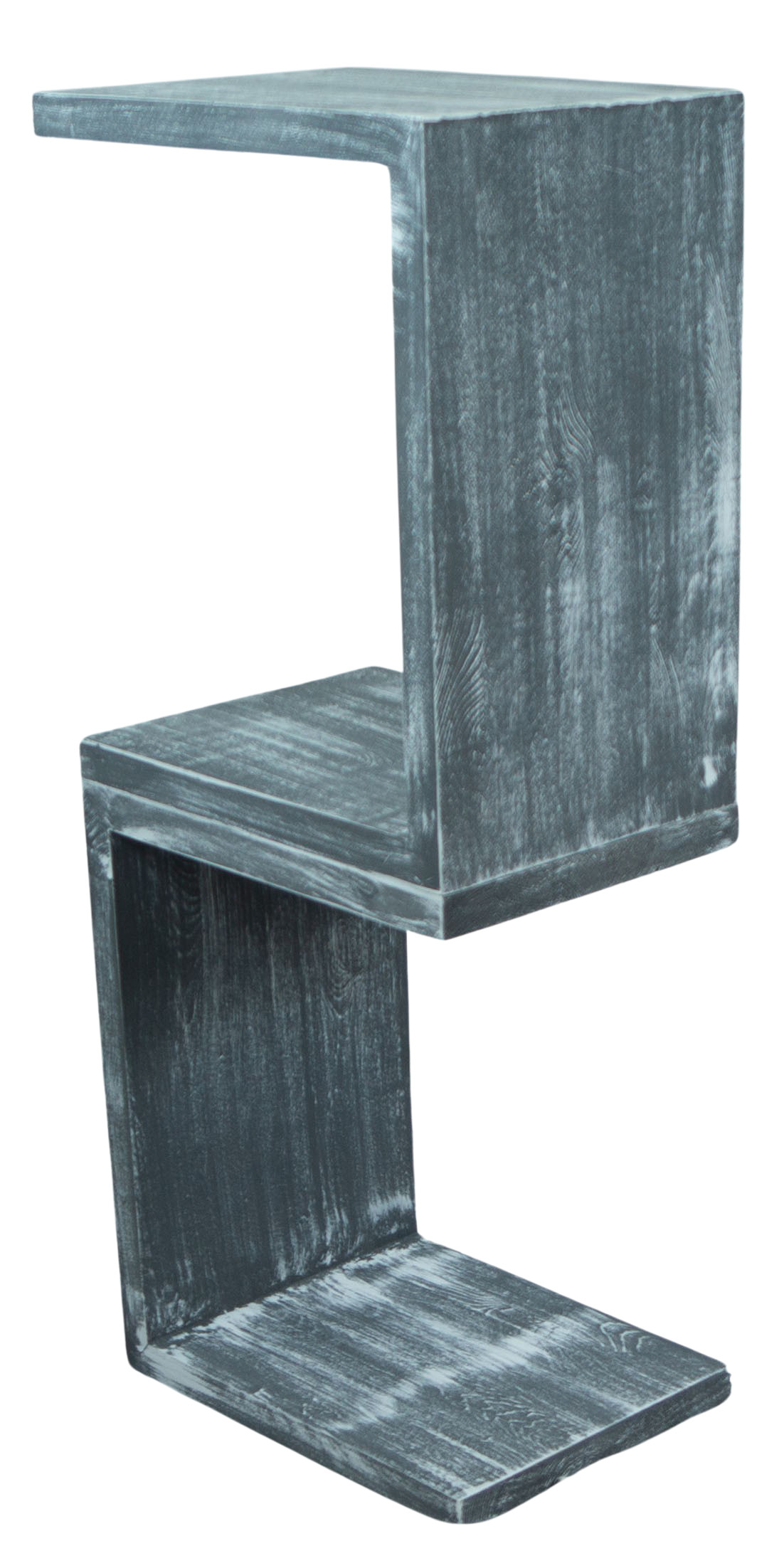 Beistelltisch 50x40x40cm Sitzhocker in shabby schwarz Beistelltisch 50x40x40cm Sitzhocker in shabby schwarz