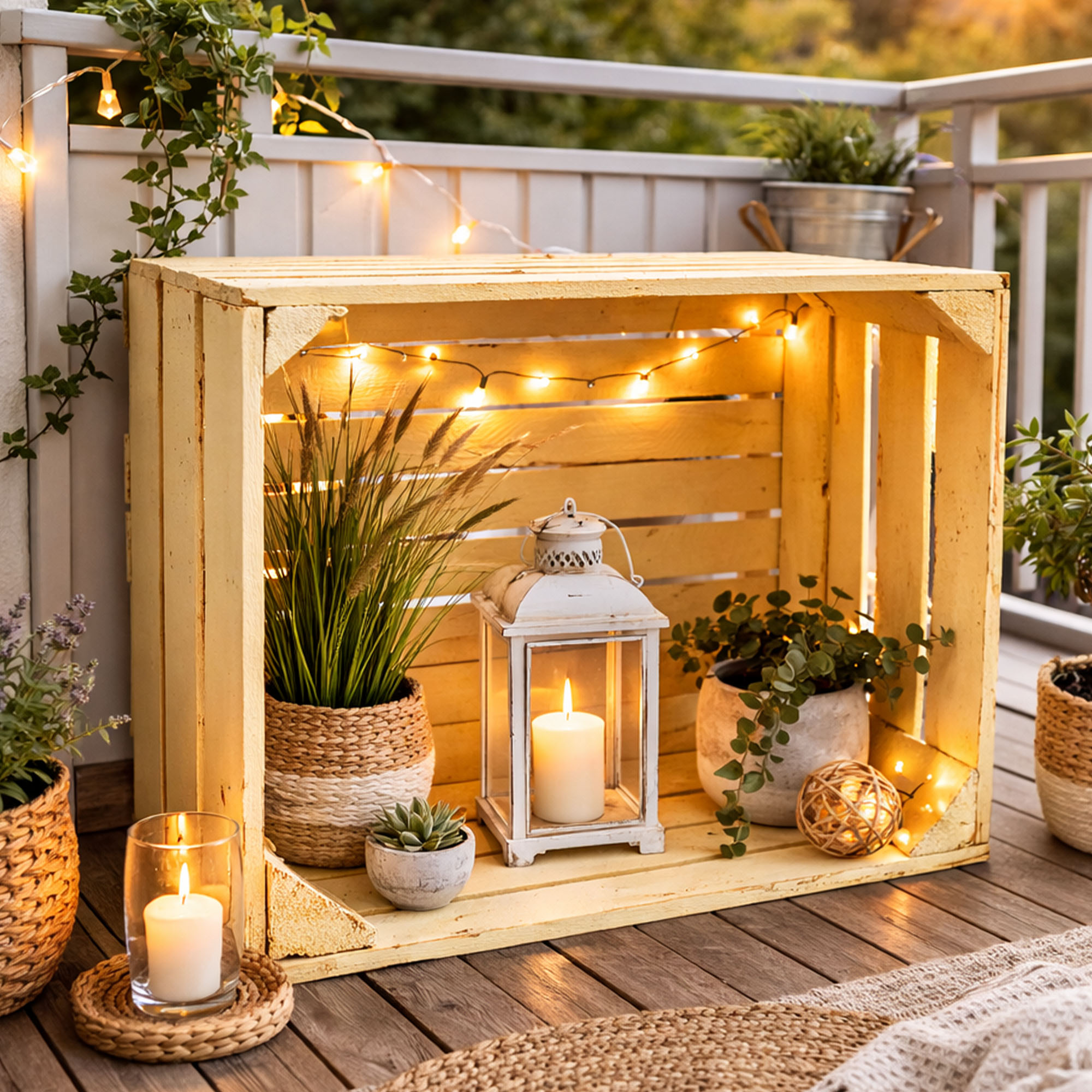 Obstkiste "Johanna" - gebraucht- Pastellgelb