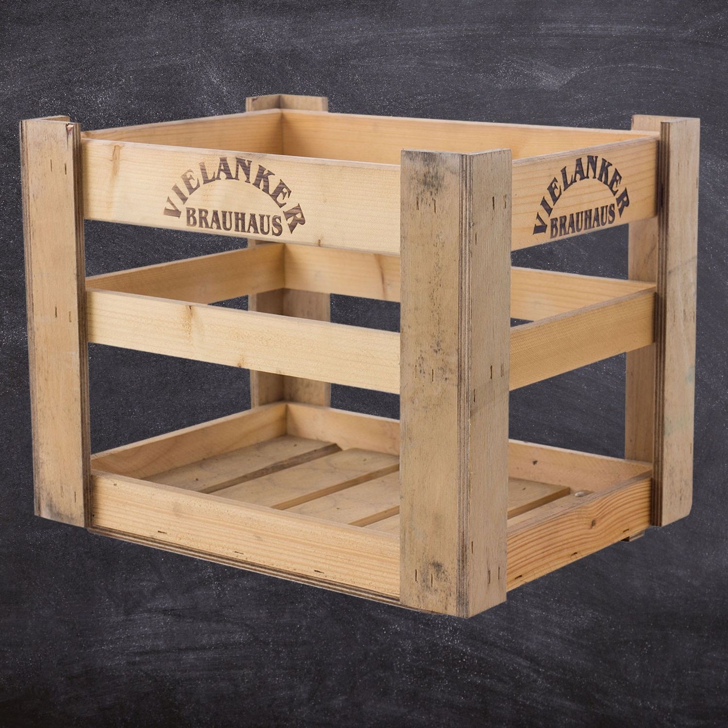 3 rustikale Bierkisten vom Vielanker Brauhaus 40x30x31cm