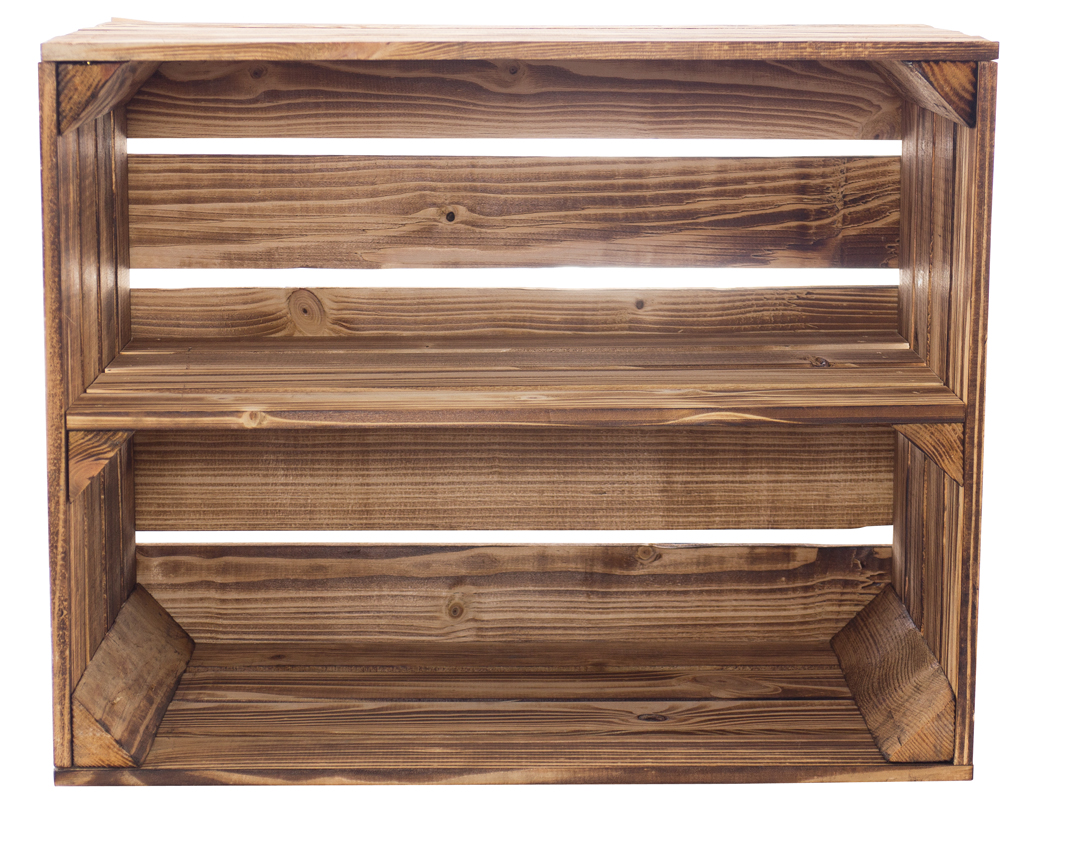 Geflammte Kiste für Schuh-und Bücherregal 50x40x30cm Geflammte Kiste für Schuh-und Bücherregal 50x40x30cm