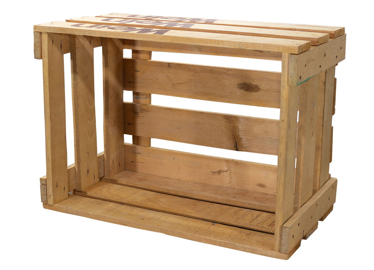 Helle Badische Weinkiste "Wein Wein Wein" 50x35x28 cm