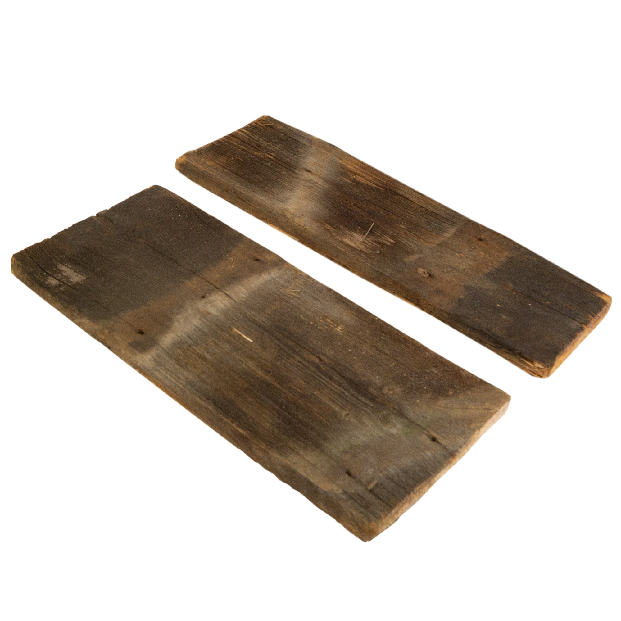 2er Set Holzplanken 100 Jahre alt 50 x 18-22cm 