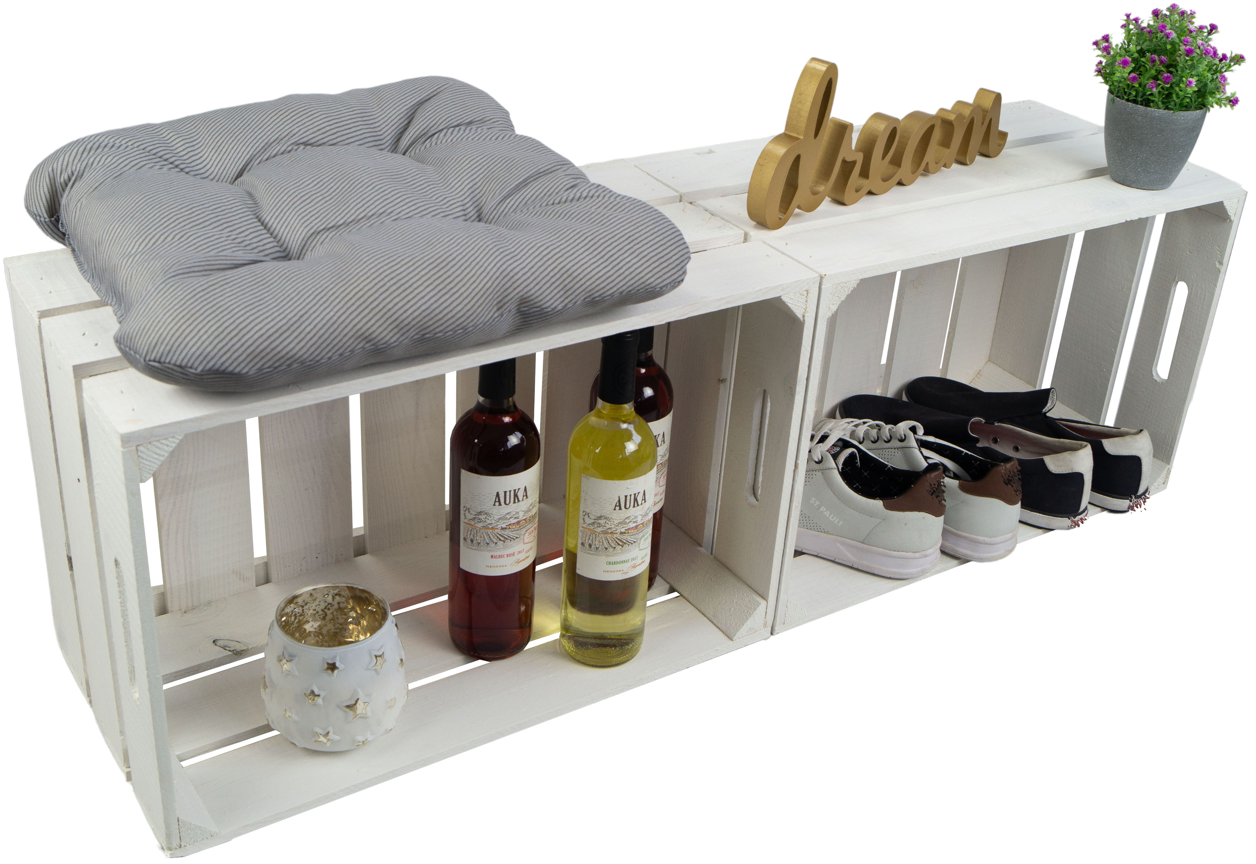 Obstkisten "Elfriede" - neu - weiß Obstkisten "Elfriede" - neu - weiß