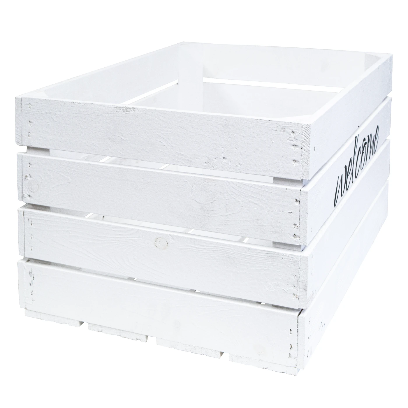 Obstkiste Welcome Welcome Weiss Obstkiste Welcome Welcome Weiss