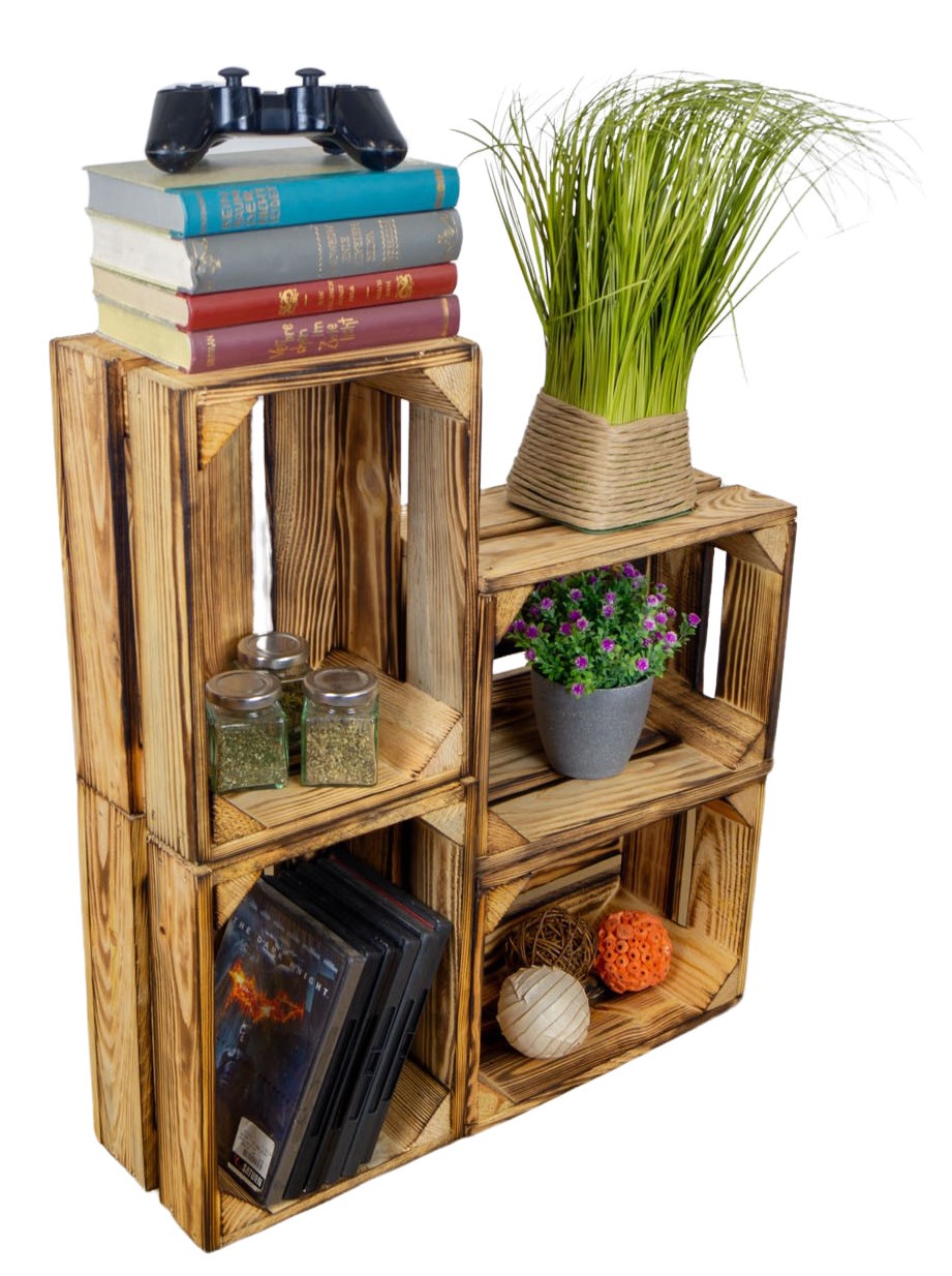 Kleine Holzkiste "Frieda" flambiert Kleine Holzkiste "Frieda" flambiert