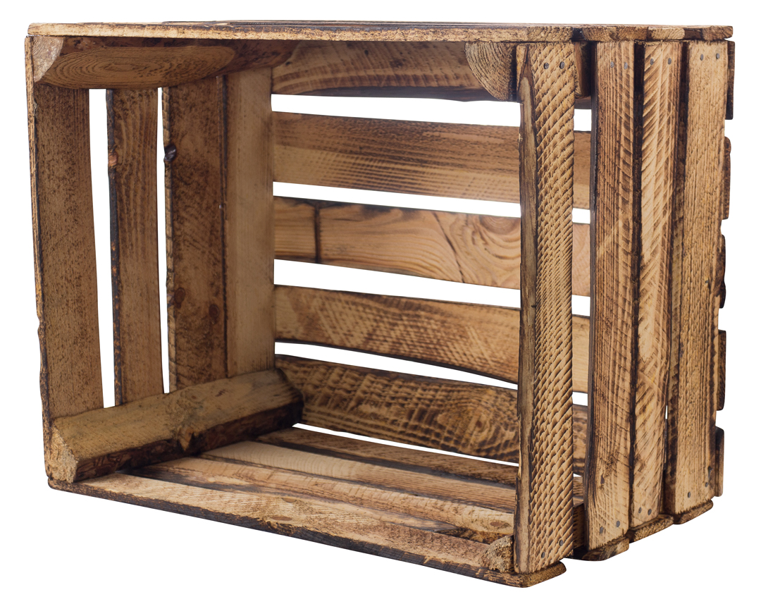 APFELKISTE *FLAMME* 50x40x30cm B-WARE 4er Set - APFELKISTE *FLAMME* 50x40x30cm B-WARE