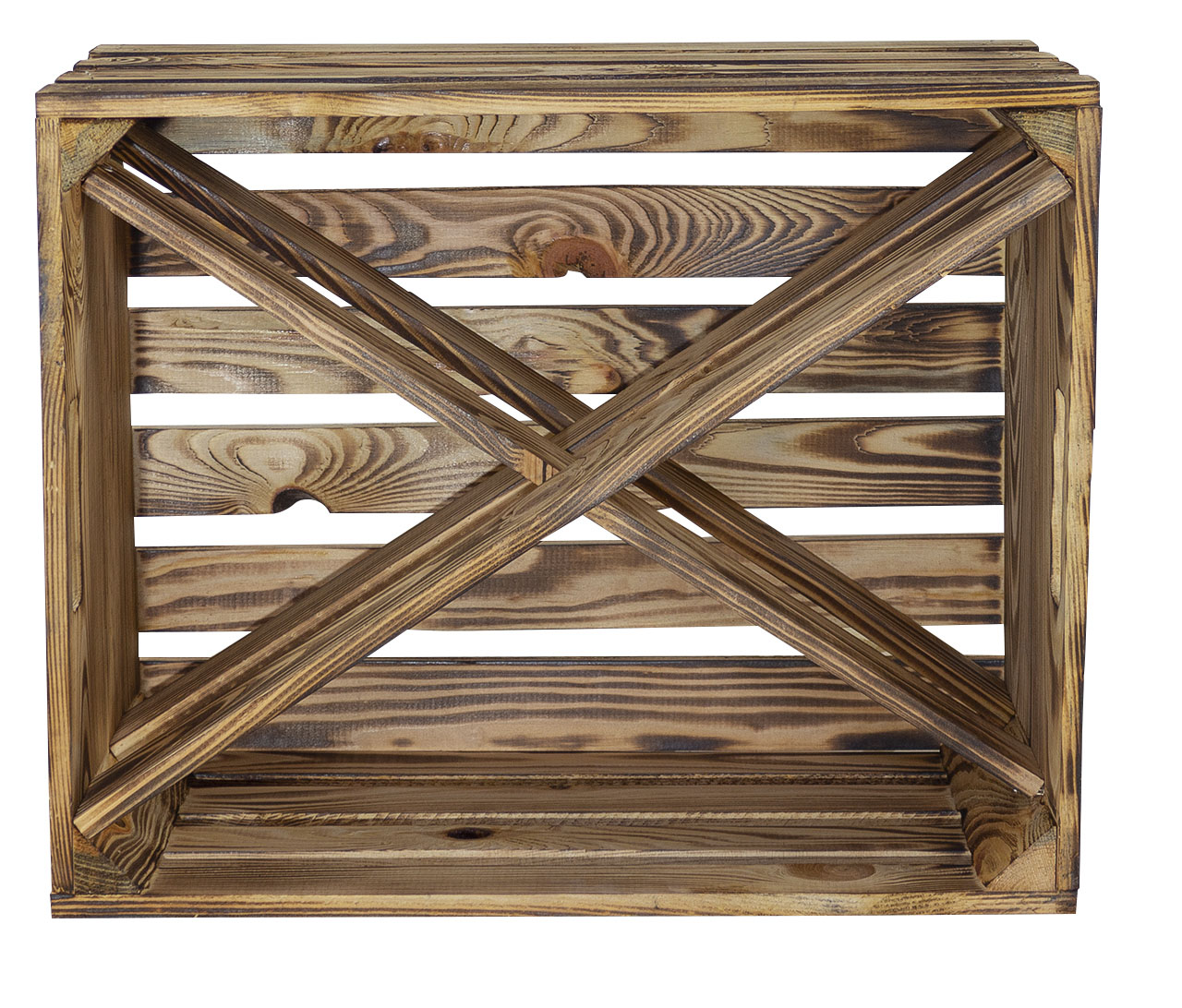 Geflammte Kiste JOHX als Flaschenregal 50x40x23cm