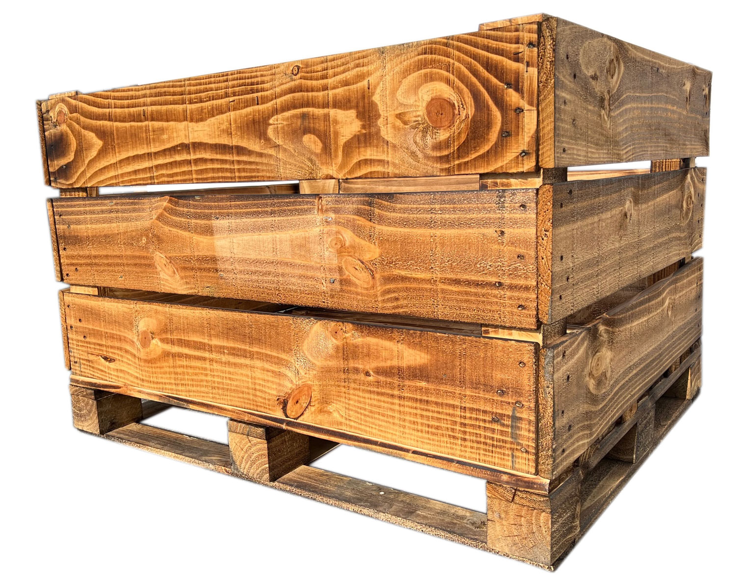 Geflammte Großkiste für Hochbeet 120x100x81cm *Abholerpreis* Geflammte Großkiste für Hochbeet 120x100x81cm *inkl. VERSAND*