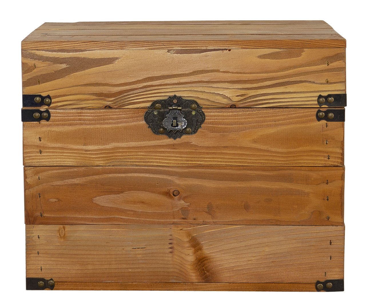 Kleine Holzkiste mit Deckel im schönen Braunton 45x35x35xcm