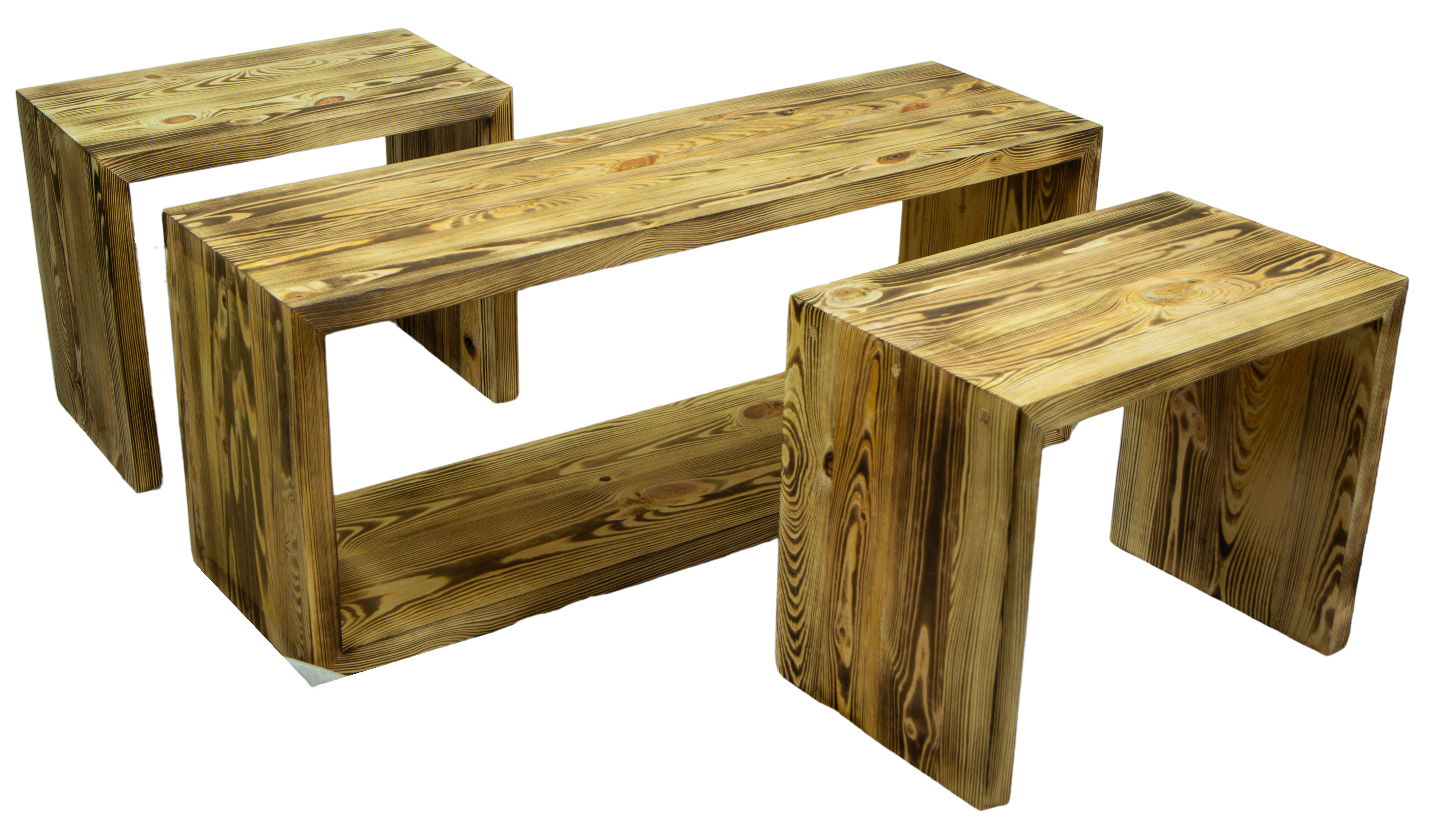 Beistelltisch 50x40x40cm Sitzhocker in geflammt Beistelltisch 50x40x40cm Sitzhocker in geflammt