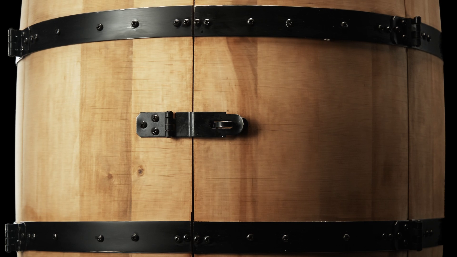 Holzfass mit Türen in heller Eichenoptik Hausbar mit LED – Rustikale Minibar im Weinfass Design – Weinregal & Flaschenständer aus Holz – Vintage Fassbar für Wohnzimmer, Bar oder Partykeller – ca. 80 cm #1 Ohne LED