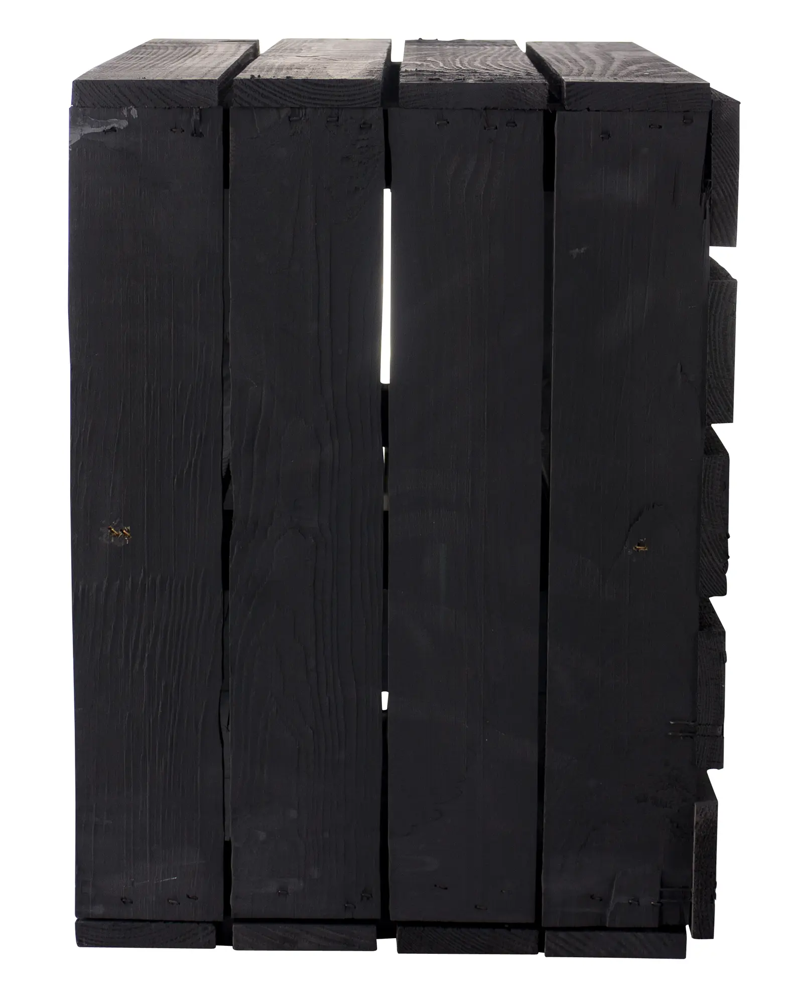 Holzkiste als Regal in Schwarz 50x40x30cm