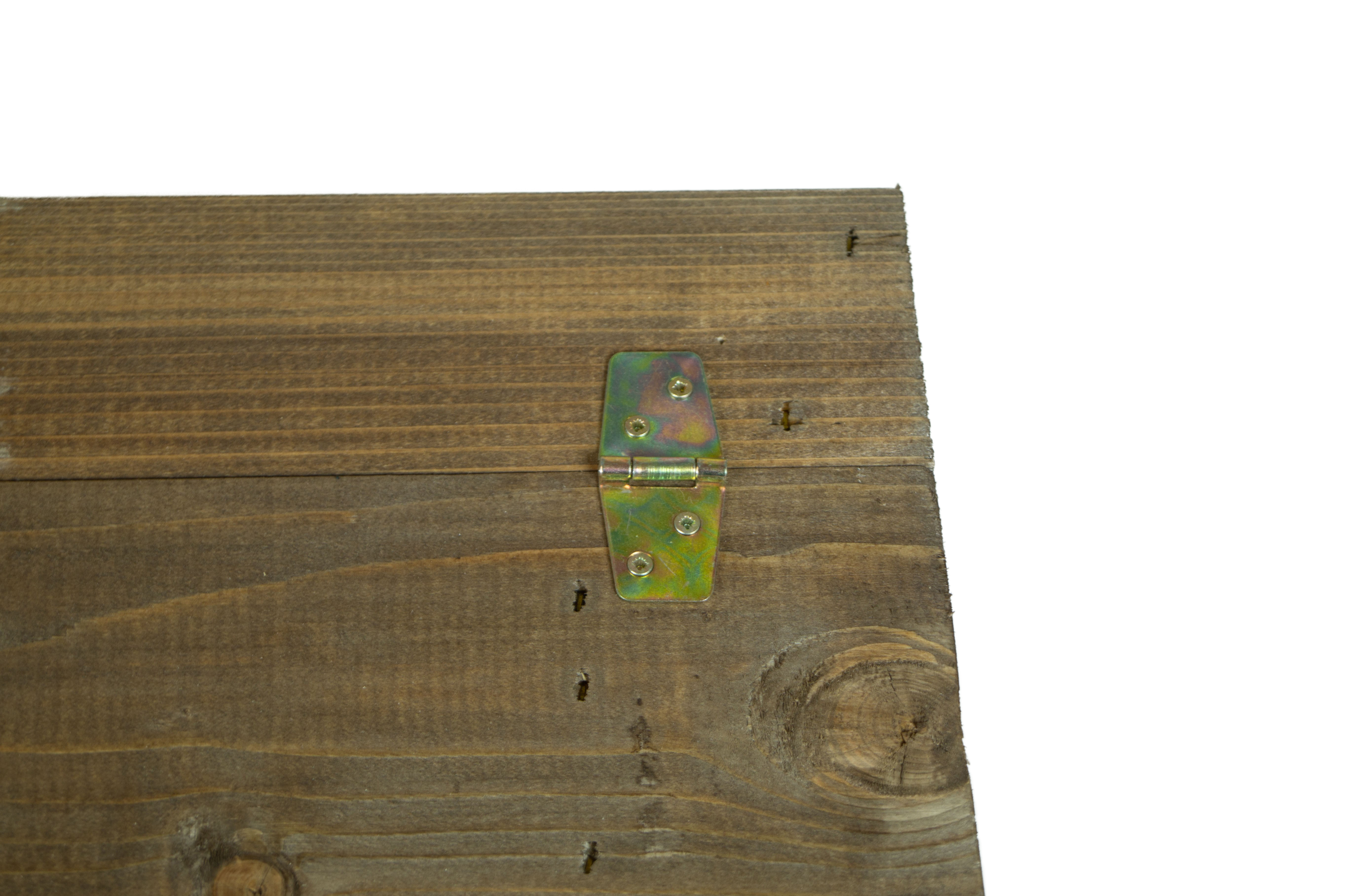 Holztruhe Hugo in braun mit Deckel 50 x 36 x 26cm Holztruhe Hugo in braun mit Deckel 50 x 36 x 26cm