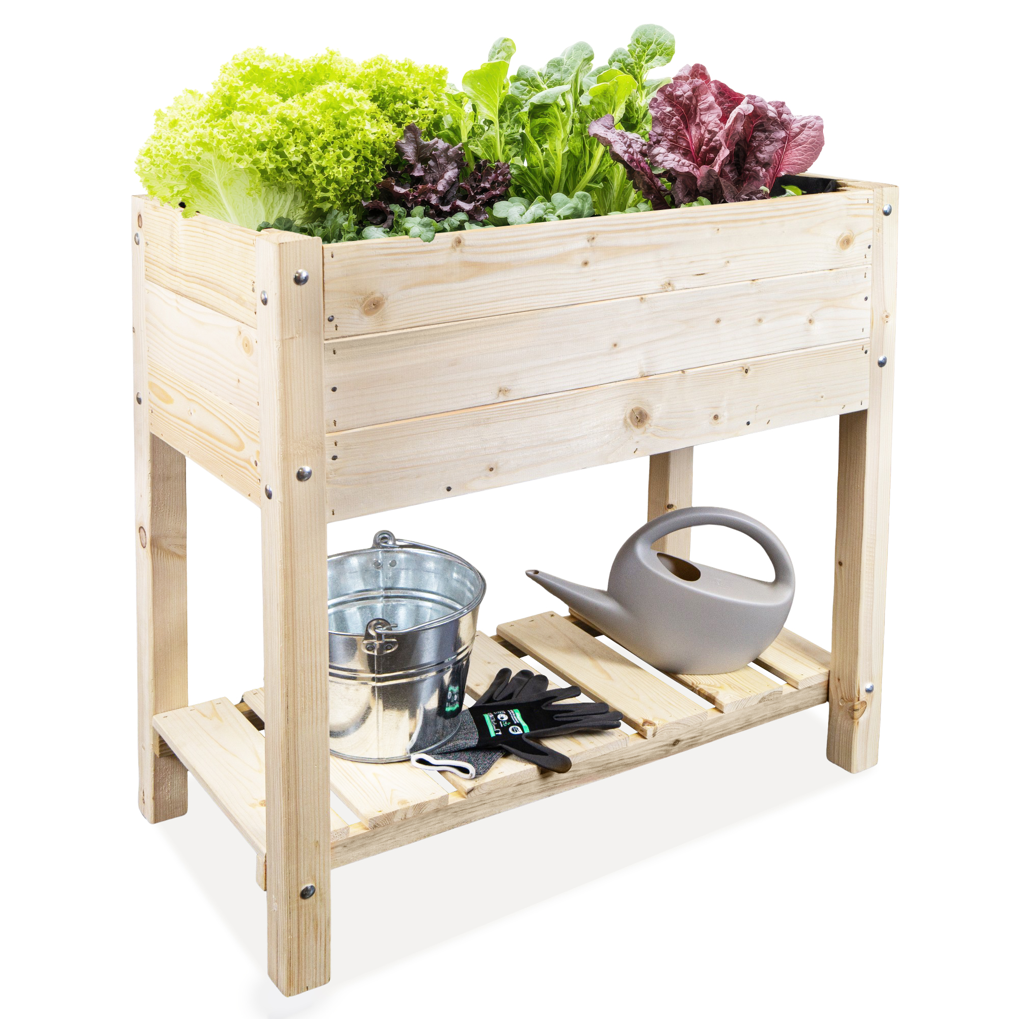 Hochbeet L 79x40x79cm geflammt Hochbeet L 79x40x79cm Natur