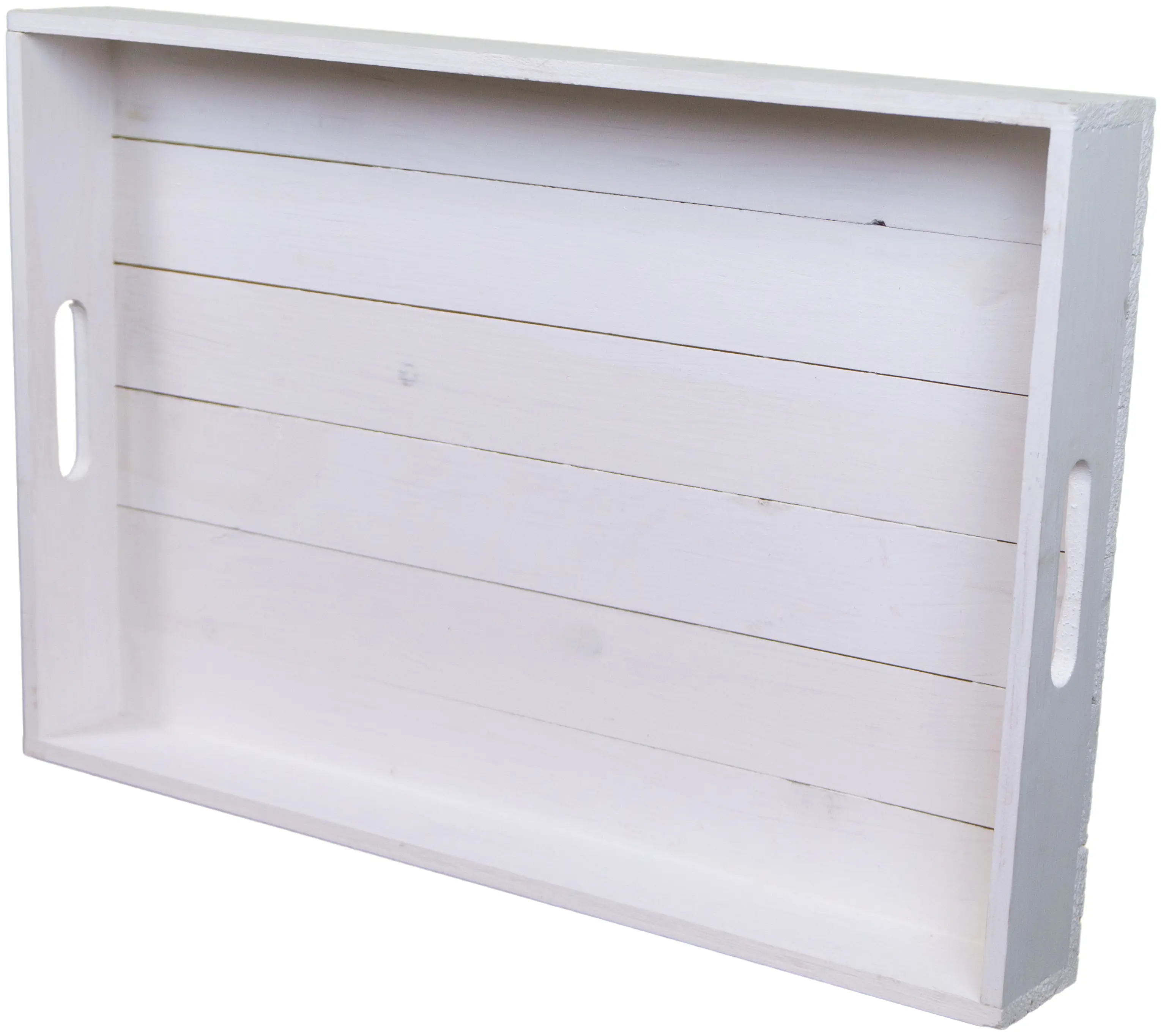 Serviertablett in weiß 60x40x8cm Holztablett Frühstückstablet Bartablett Serviertablett in weiß 60x40x8cm Holztablett Frühstückstablet Bartablett