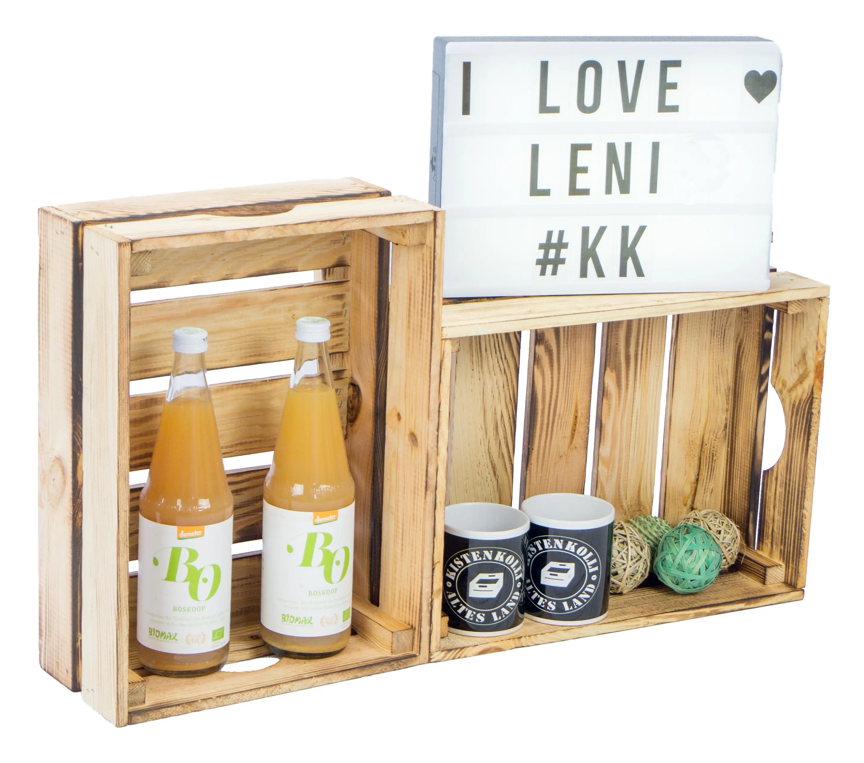 Gemüsekiste Leni geflammt 40x30x15cm Gemüsekiste Leni geflammt 40x30x15cm