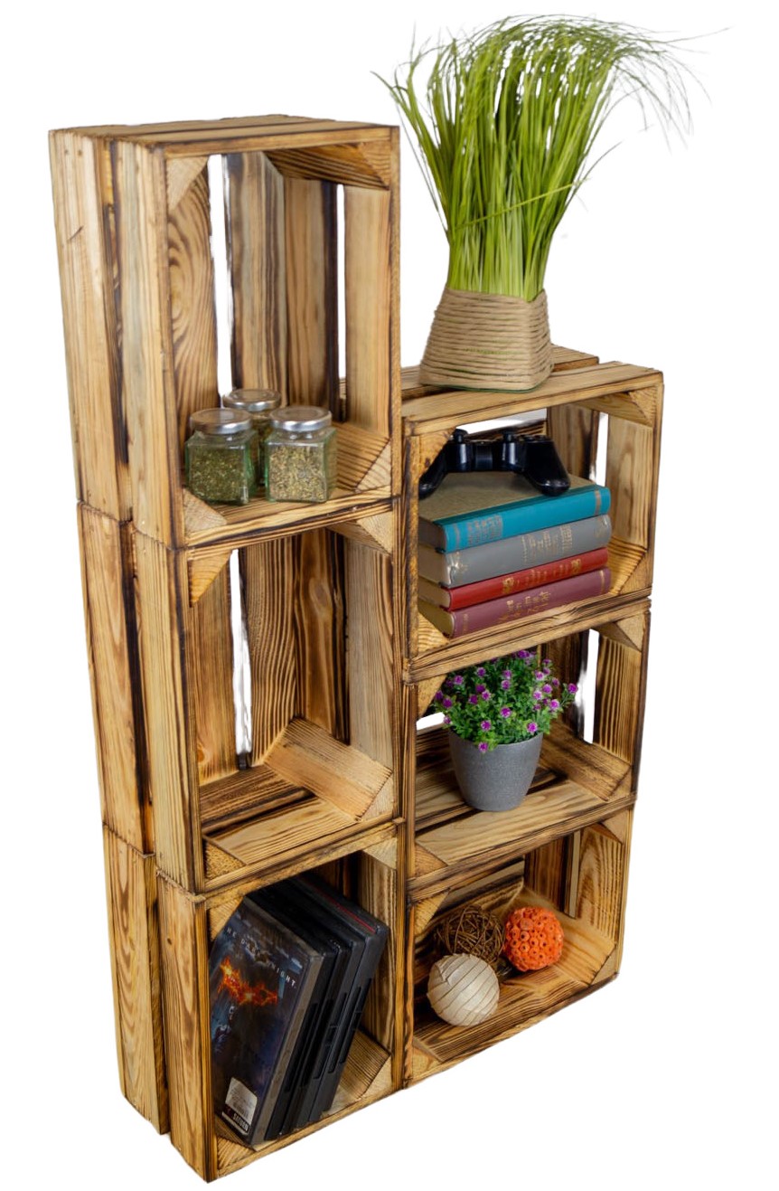 Kleine Holzkiste "Frieda" flambiert Kleine Holzkiste "Frieda" flambiert