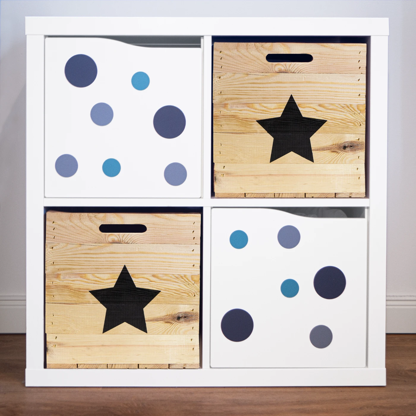 Aufbewahrungskiste Kallax Natur Stern schwarz passend für Kallax und Expeditregale Regaleinsatz