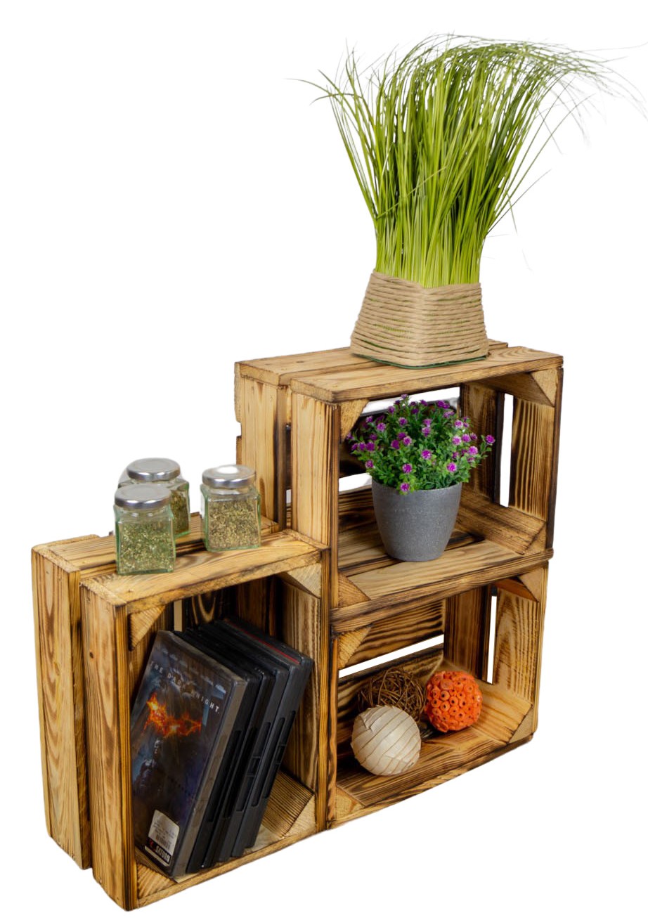 Kleine Holzkiste "Frieda" flambiert Kleine Holzkiste "Frieda" flambiert