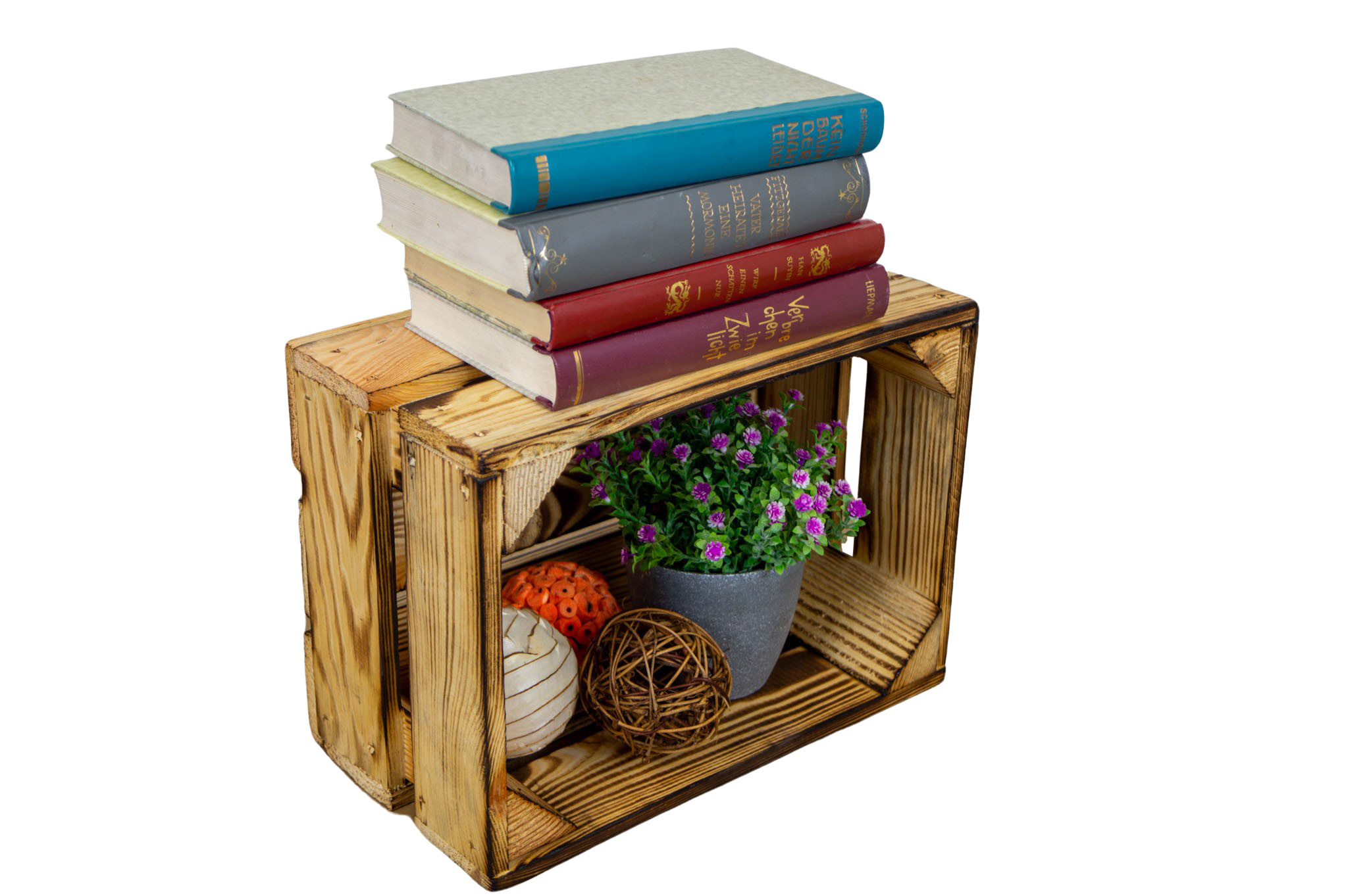 Kleine Holzkiste "Frieda" flambiert Kleine Holzkiste "Frieda" flambiert