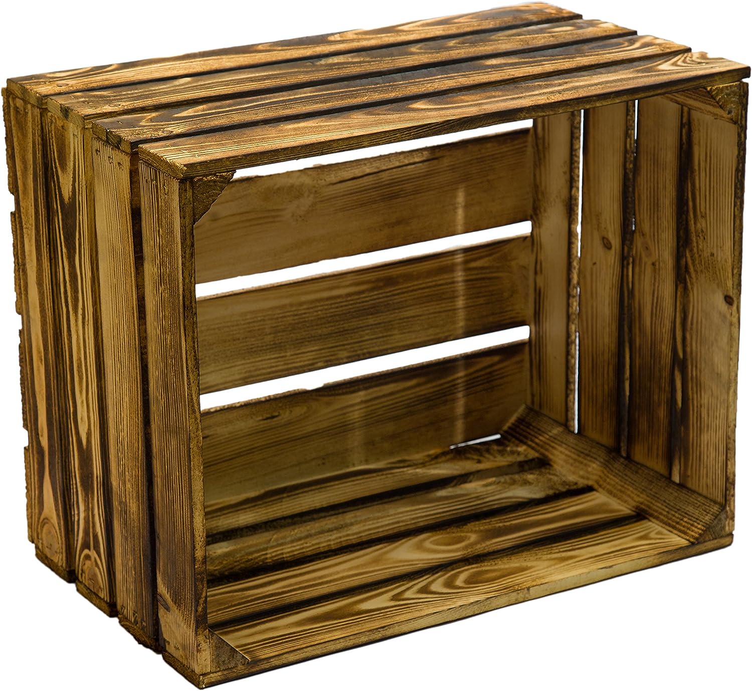 Geflammte gebrauchte Obstkiste ca 50x40x30cm Geflammte gebrauchte Obstkiste ca 50x40x30cm