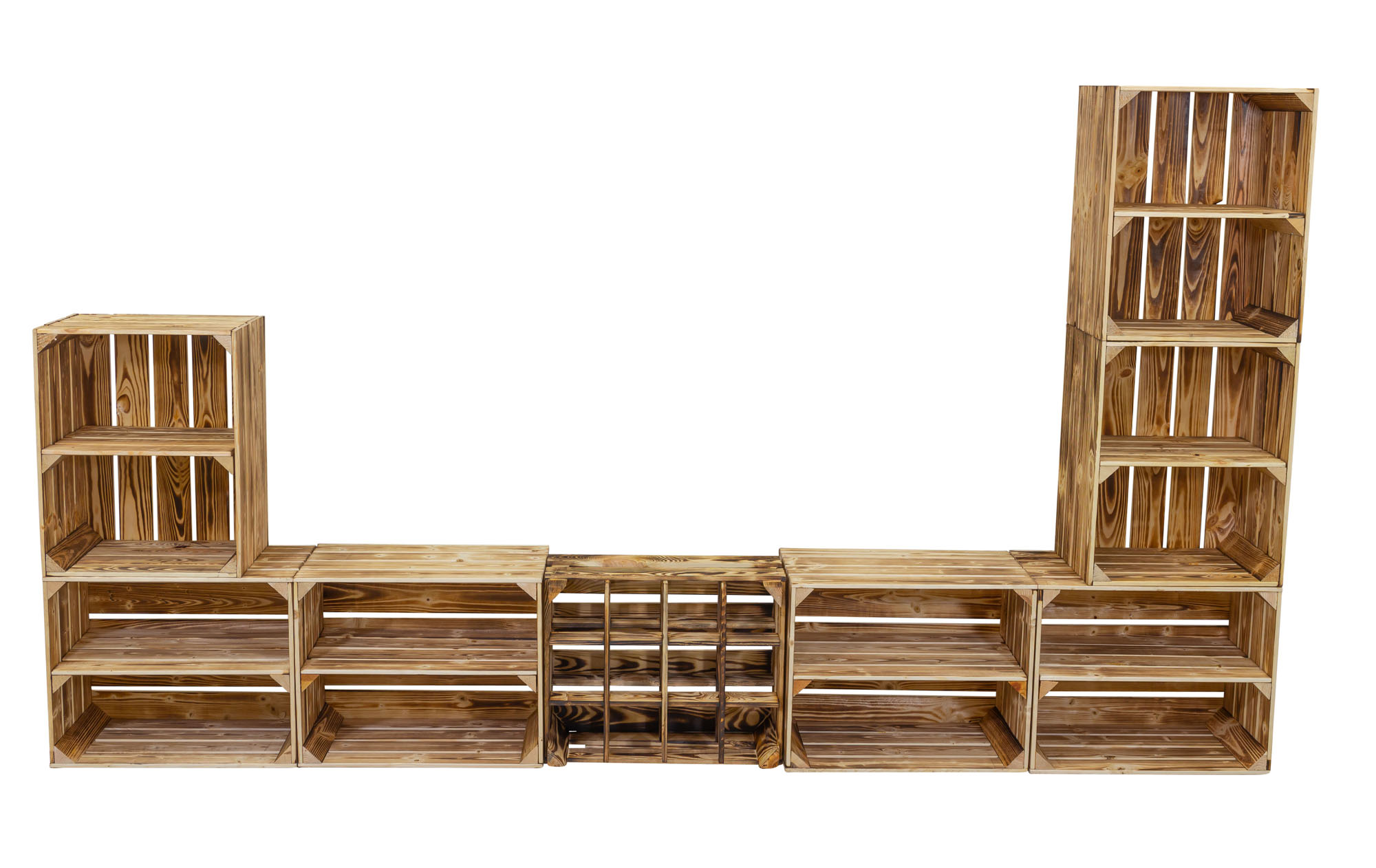 Wohnwand "Paris" mit TV Board und Kombiregalen