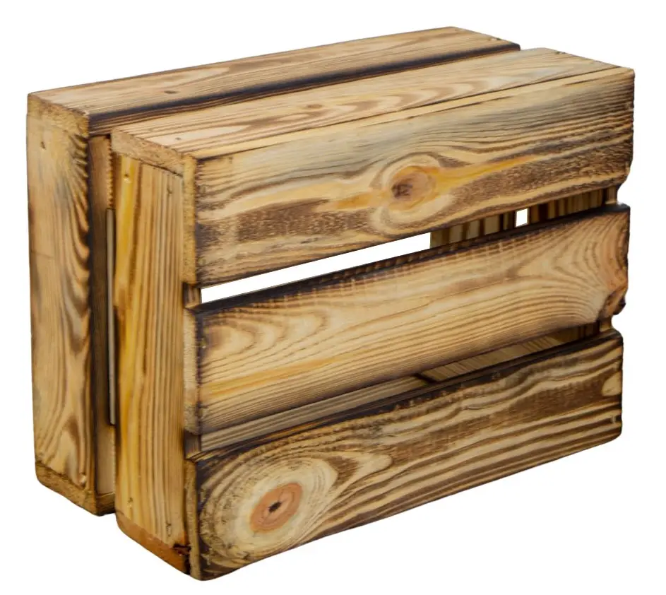 Kleine Holzkiste "Frieda" flambiert Kleine Holzkiste "Frieda" flambiert