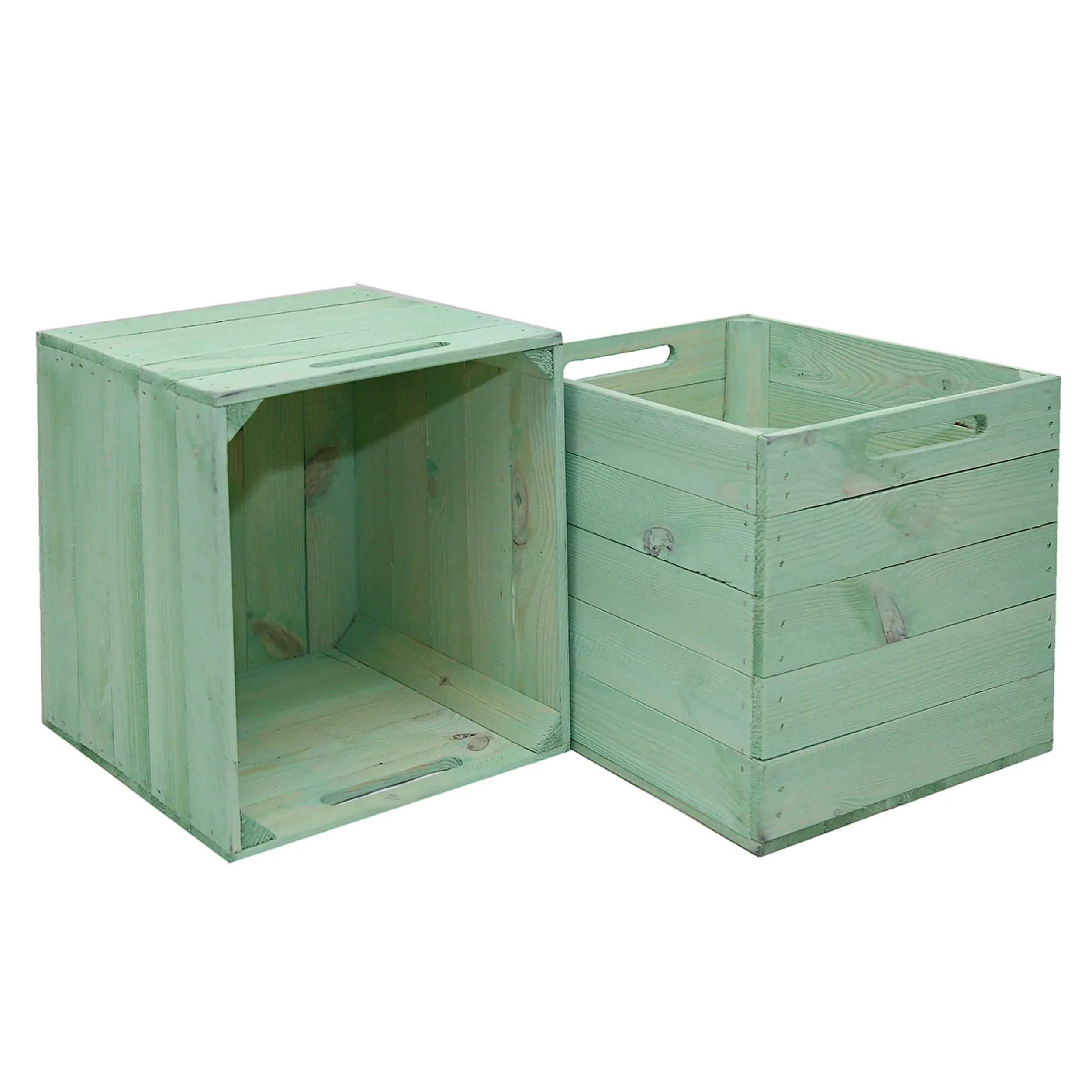 Holzkiste in Mint-Grün für Kallax Regale 33x37,5x32,5cm Holzkiste in Mint-Grün für Kallax Regale 33x37,5x32,5cm