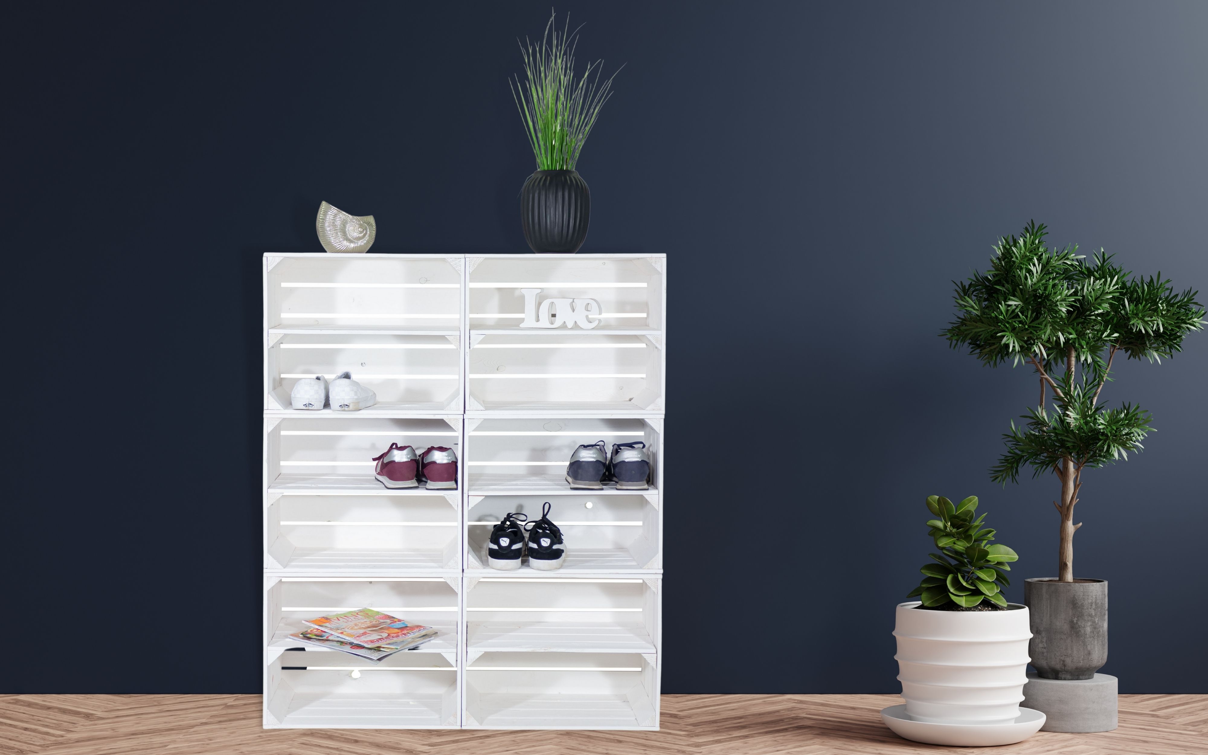 Schuhregal Schrank "Frankfurt" zum Verstauen von Schuhen