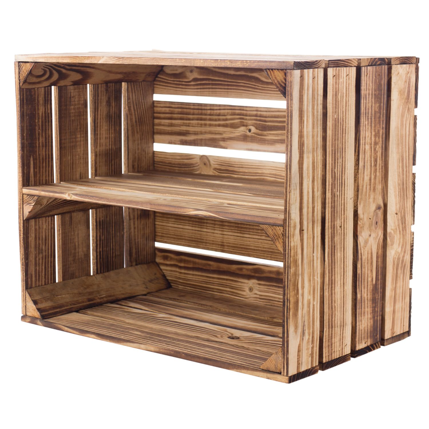 Geflammte Kiste für Schuh-und Bücherregal 50x40x30cm