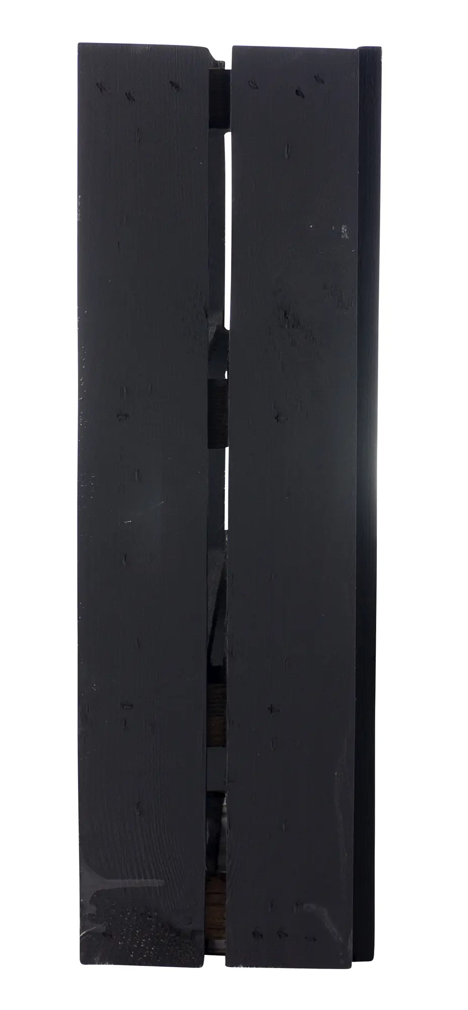 Schwarze flache Regalkiste mit 3 Fächern 50x40,5x16cm Schwarze flache Regalkiste mit 3 Fächern 50x40,5x16cm