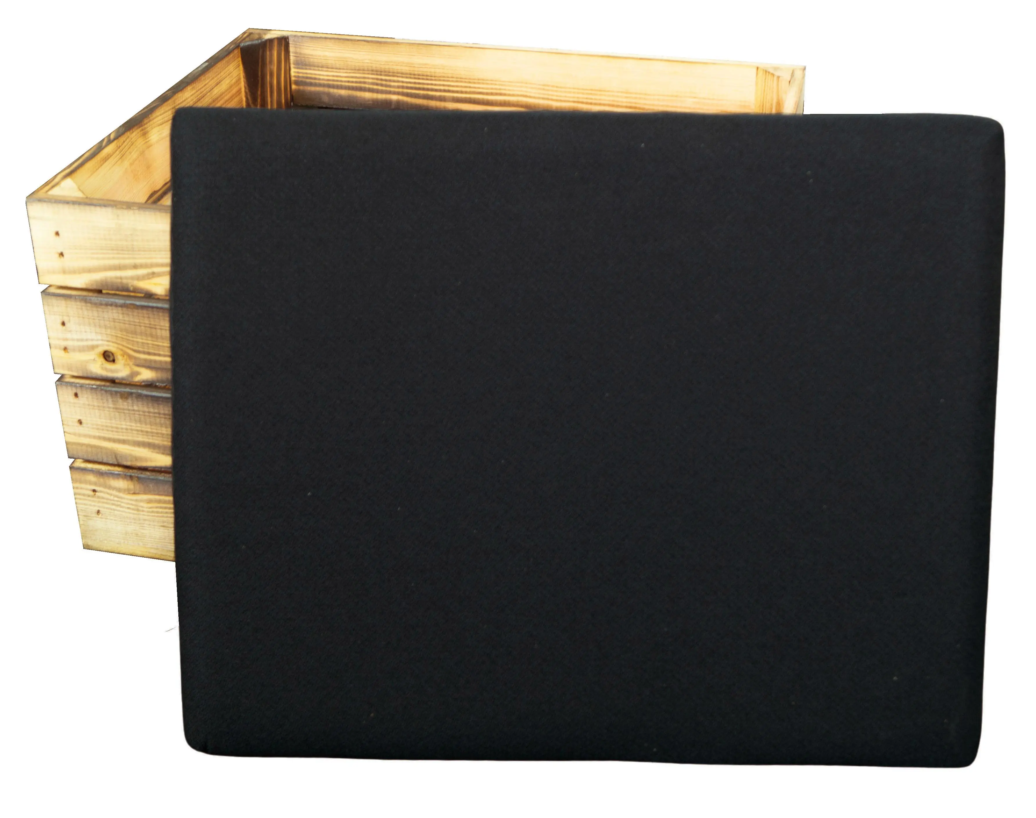 Polsteraufsatz für unsere Holzkiste "Johanna" in schwarz 50x40cm Polsteraufsatz für unsere Holzkiste "Johanna" in schwarz 50x40cm