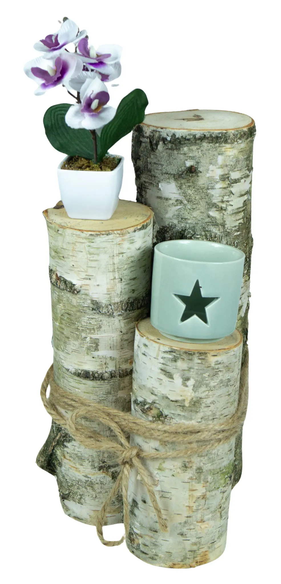 3er Set Birkenstämme Deko 3er Set Birkenstämme Deko