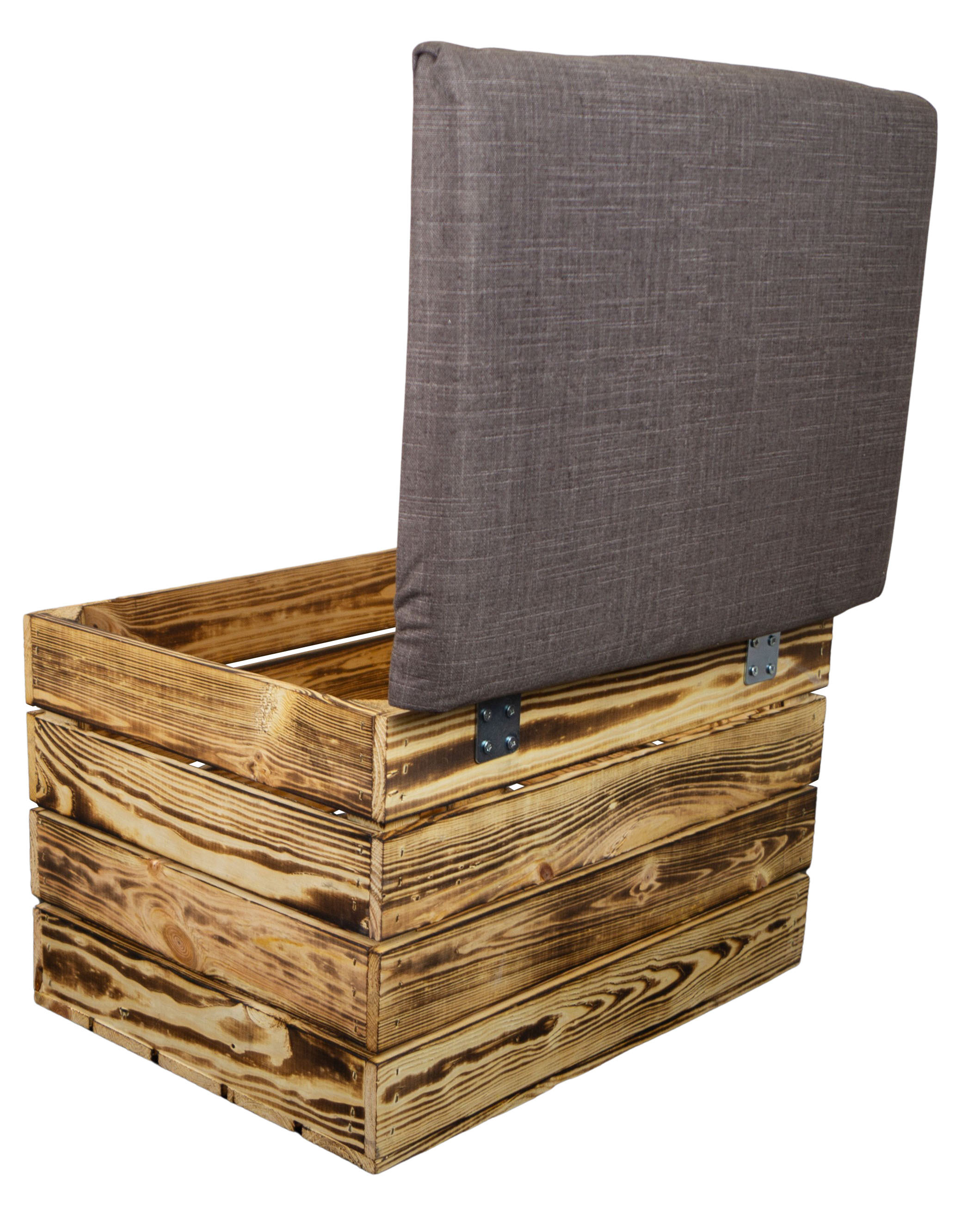 Sitzkiste Mira geflammt mit Polster Maße 34x35x48 belastbar bis 150kg