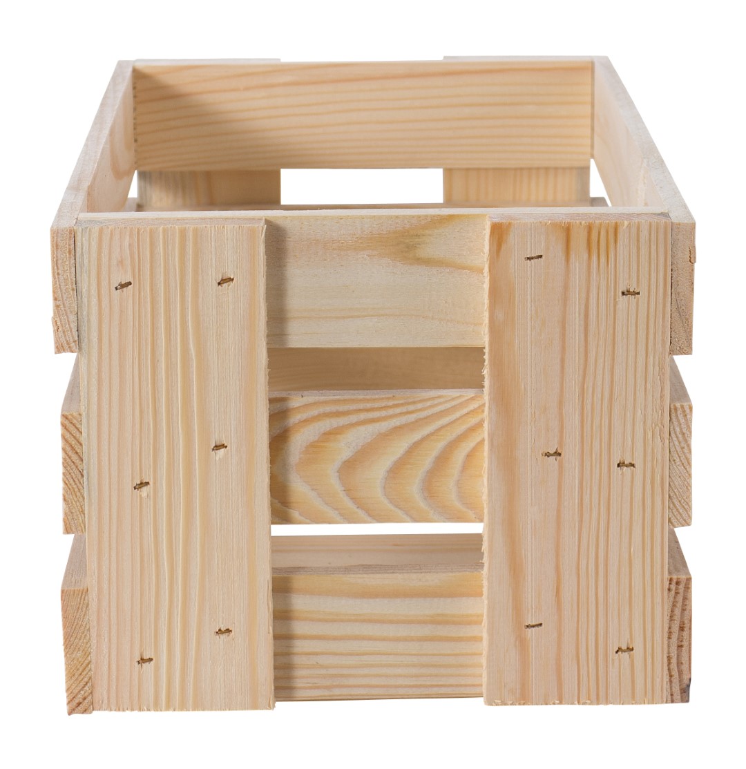 Helle mini Weinkiste 34x23x19cm