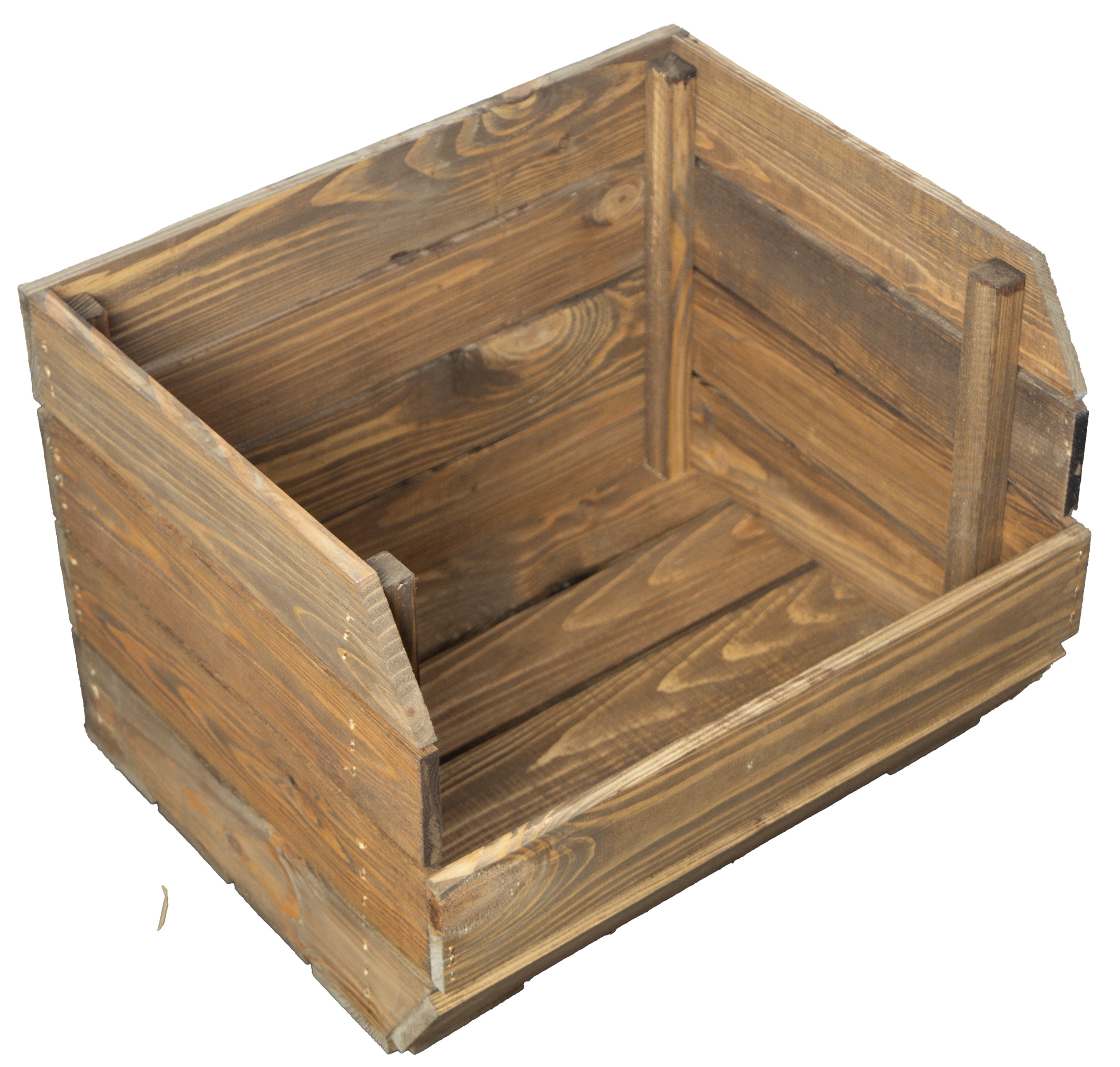 Regalkiste Olaf 40x33x30 cm in palisander 3er Set Kartoffelsteige 40x33x30 cm in palisander