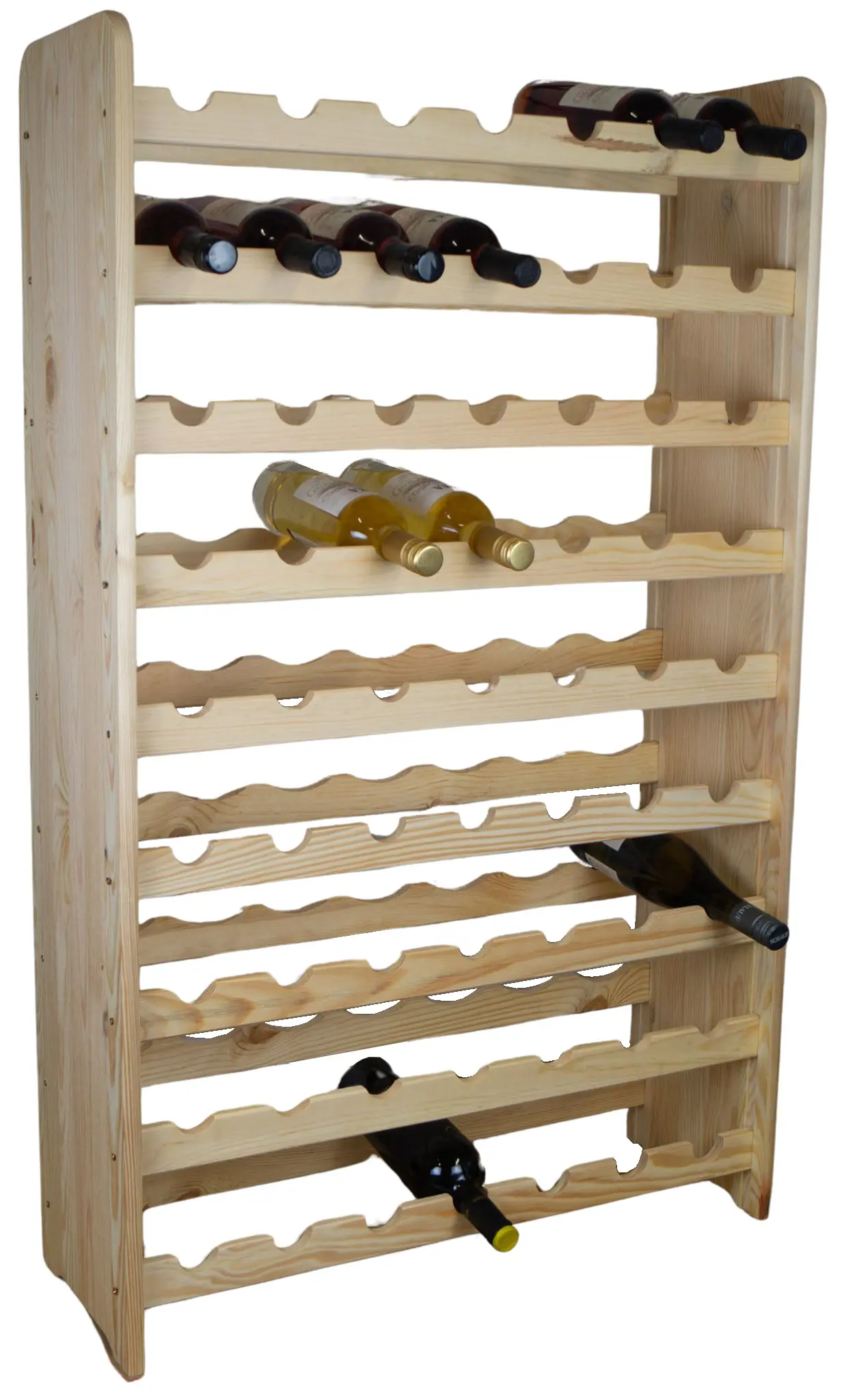 Flaschenregal für 63 Flaschen in natur Flaschenregal für 63 Flaschen