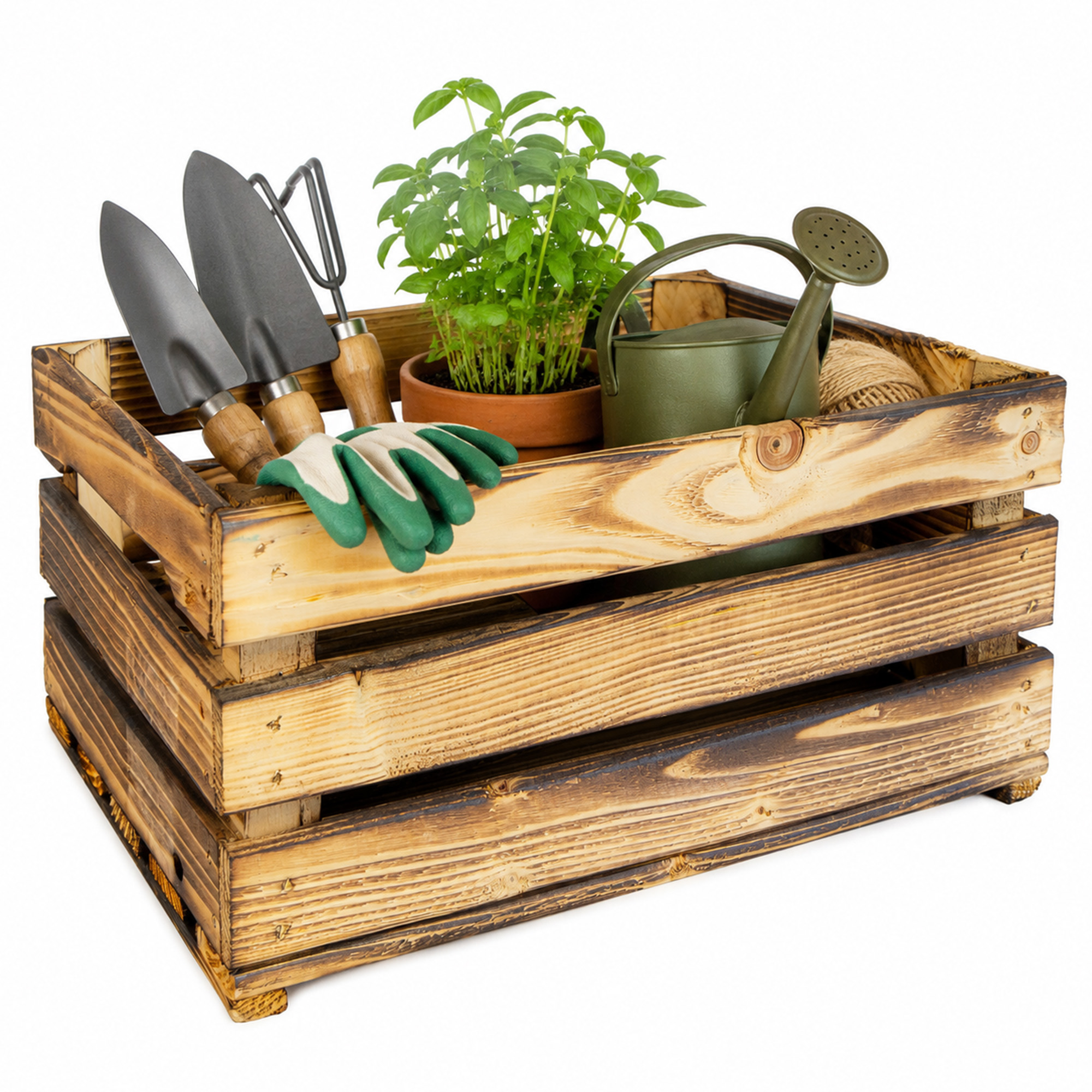 Holzkiste LASSE – Dekorative Aufbewahrungs- und Regalkiste aus Holz in Natur oder geflammt, 40 × 30 × 20 cm Geflammt Holzkiste LASSE – Dekorative Aufbewahrungs- und Regalkiste aus Holz in Natur oder geflammt, 40 × 30 × 20 cm Geflammt