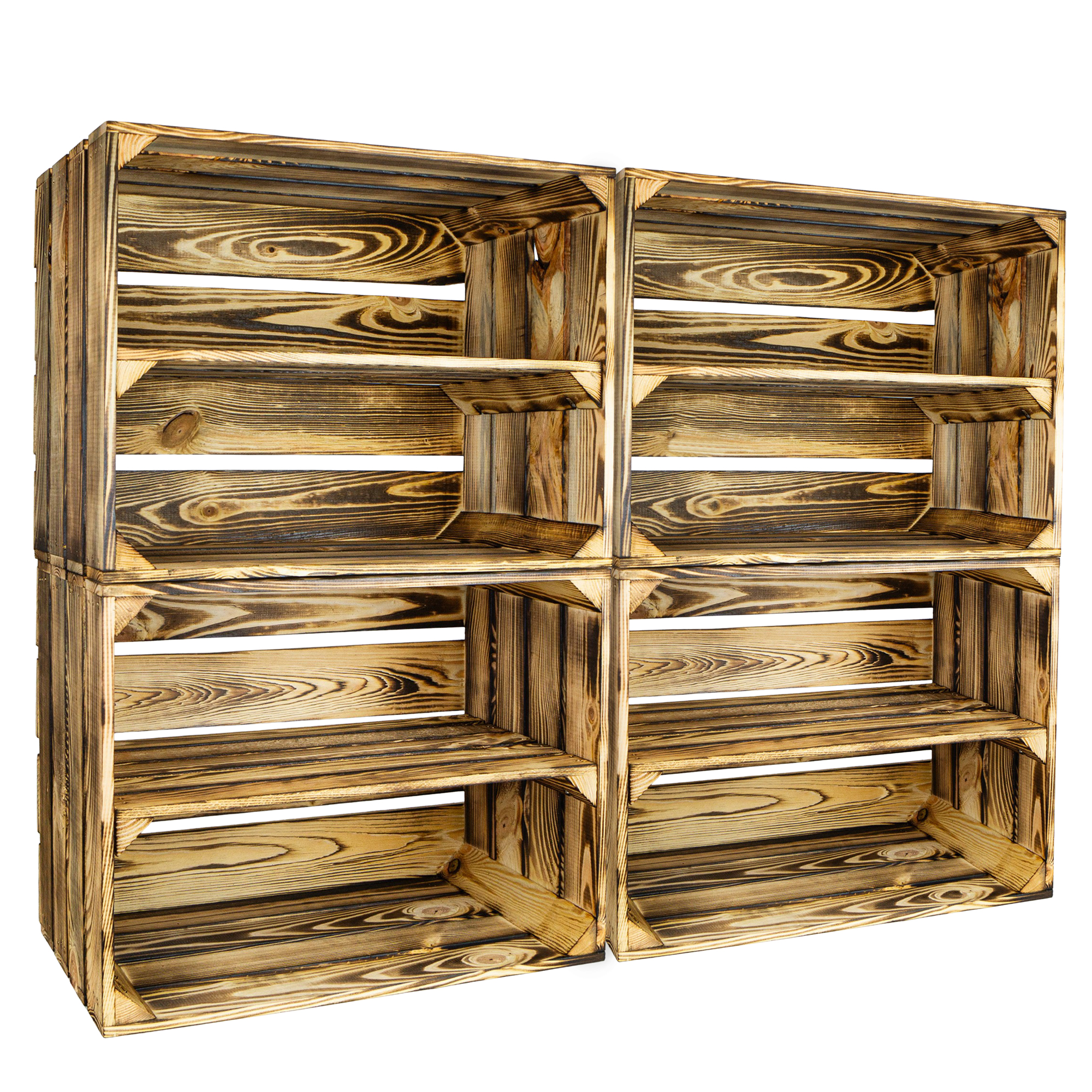 Geflammte Kiste für Schuh-und Bücherregal 50x40x30cm