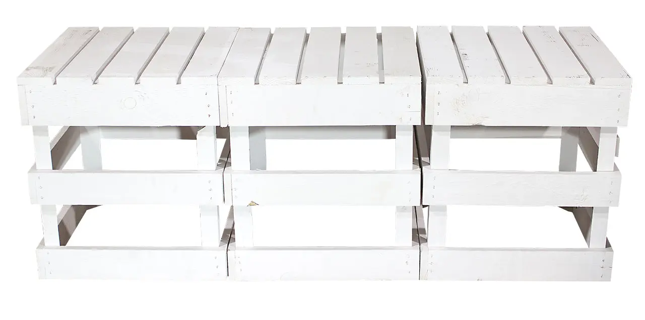 Weißer Hocker 42x42x45cm Weißer Hocker 42x42x45cm