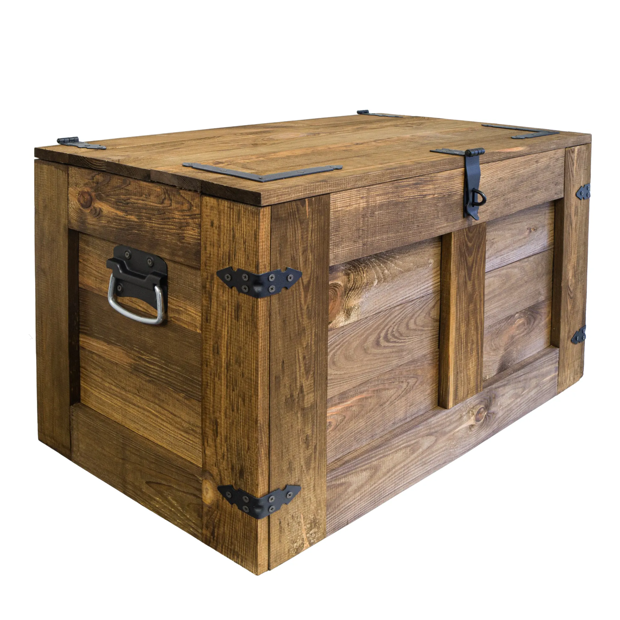 Grosse Holztruhe Oskar Palisander 80x45x47cm