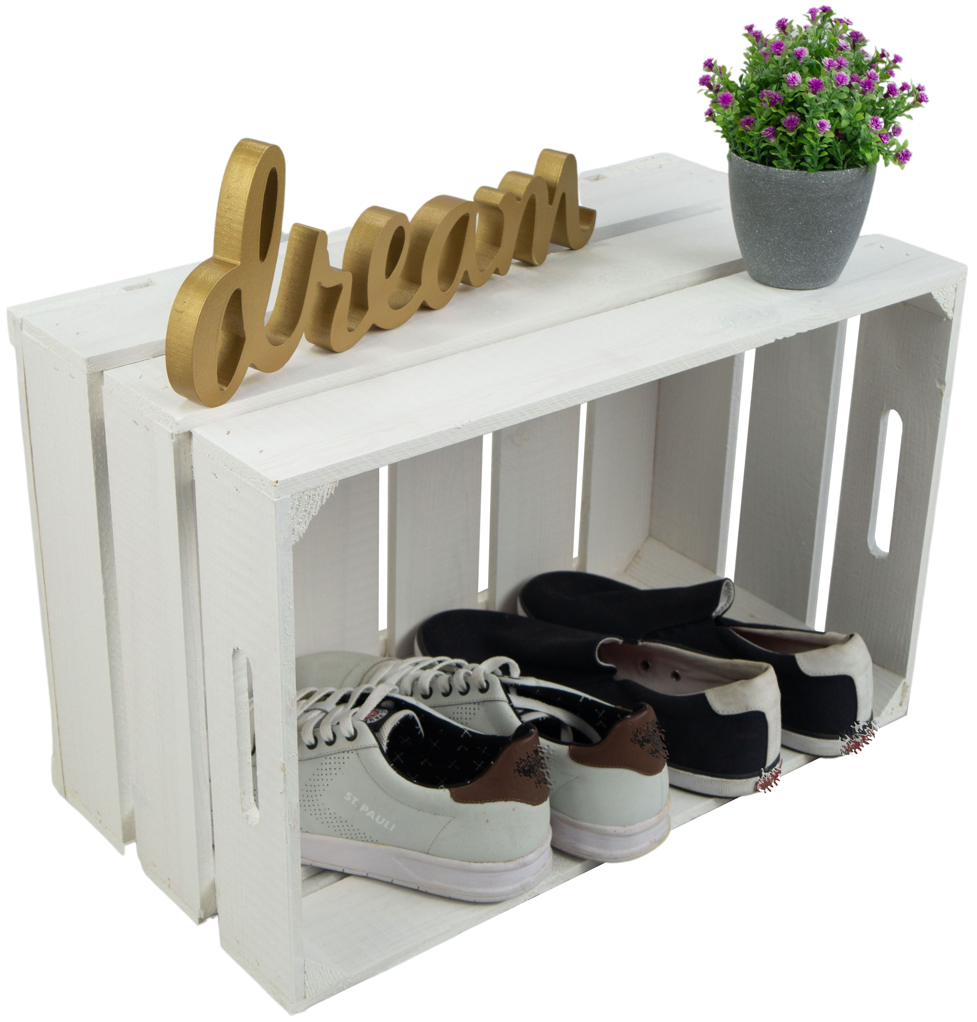 Obstkisten "Elfriede" - neu - weiß Obstkisten "Elfriede" - neu - weiß