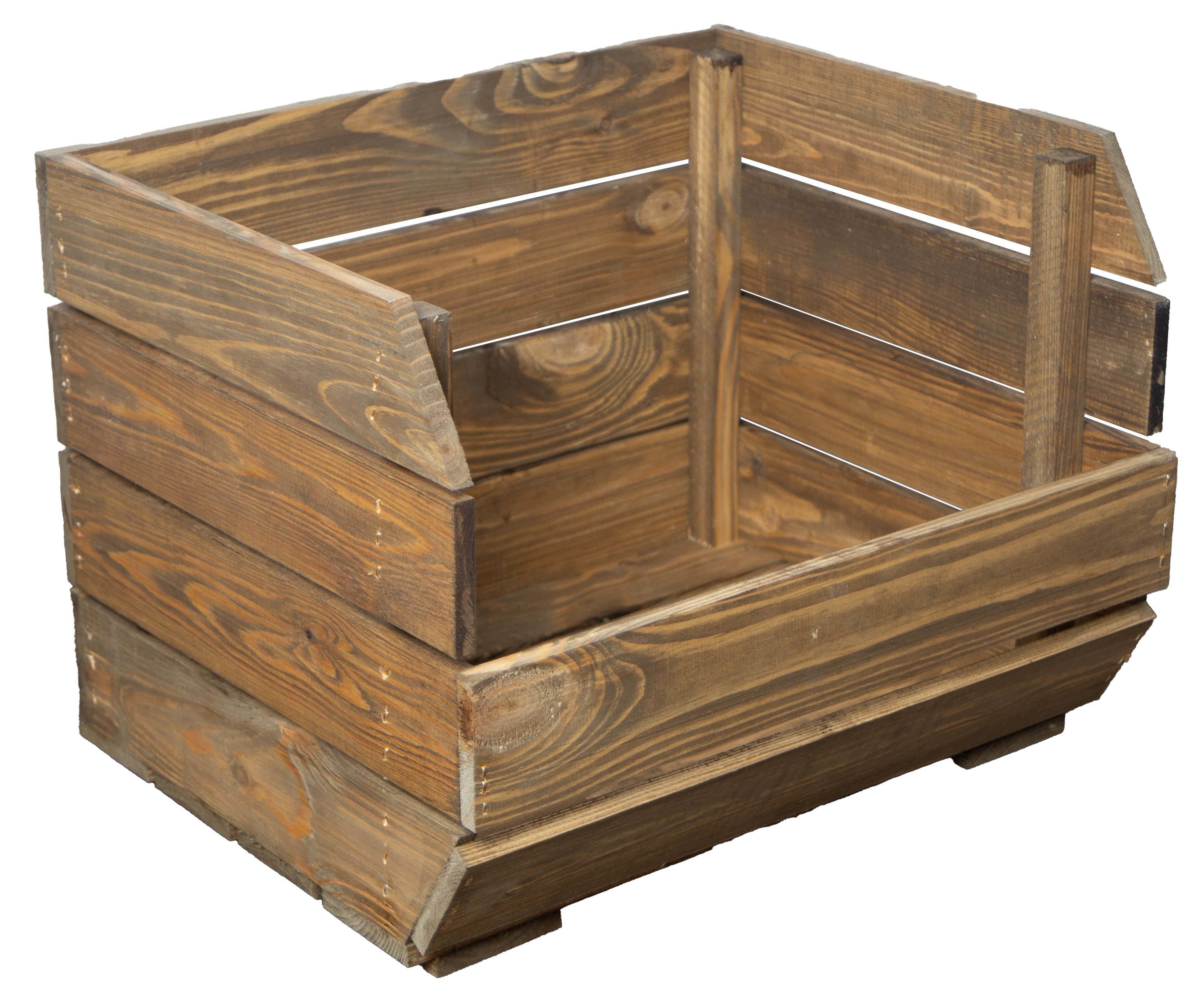 Regalkiste Olaf 40x33x30 cm in palisander 3er Set Kartoffelsteige 40x33x30 cm in palisander