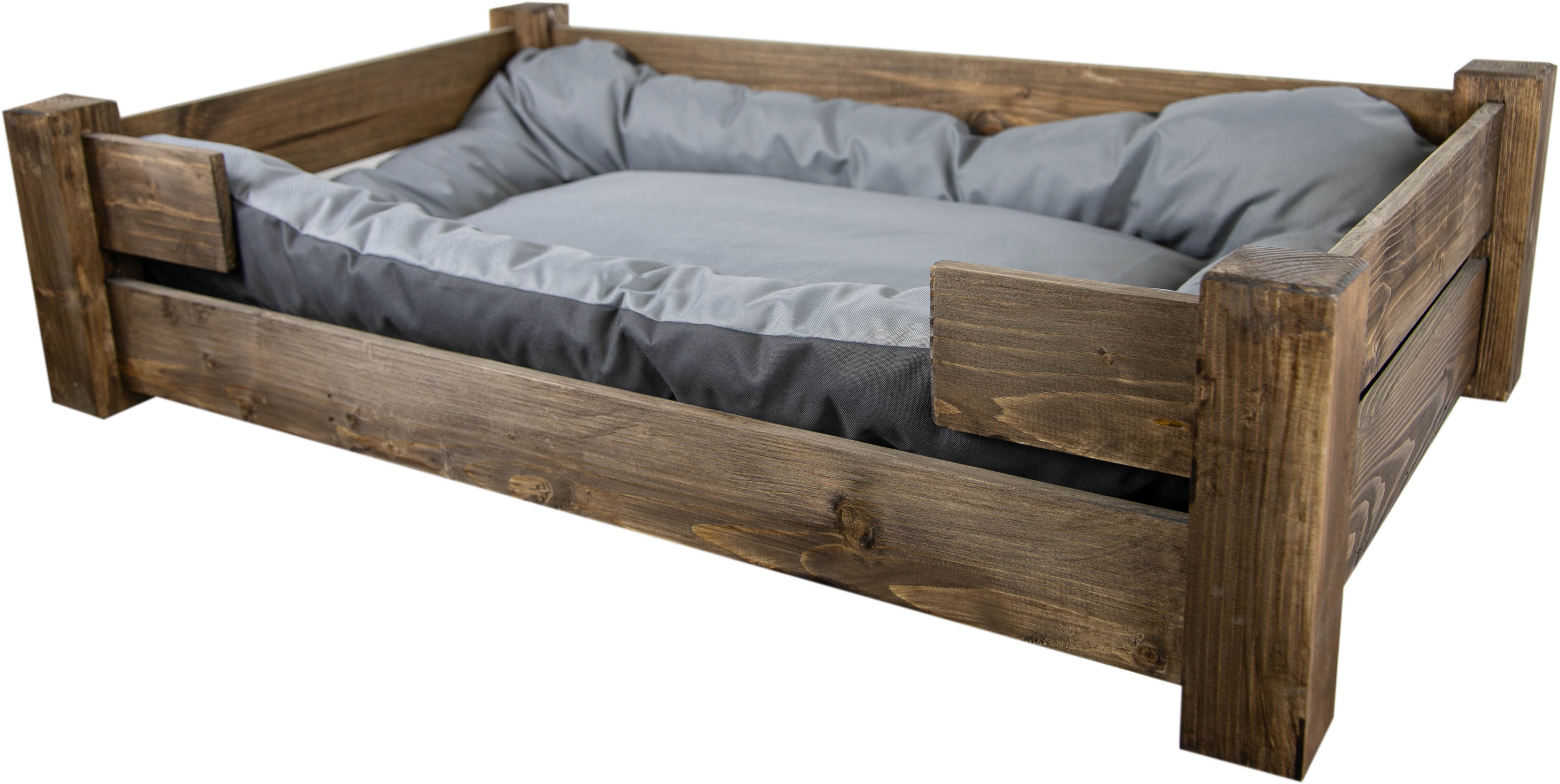 Hundebett Winston XXL Palisander mit Füßen mit Kissen grau 100x60x25cm Hundebett Winston XXL Palisander mit Füßen mit Kissen grau 100x60x25cm